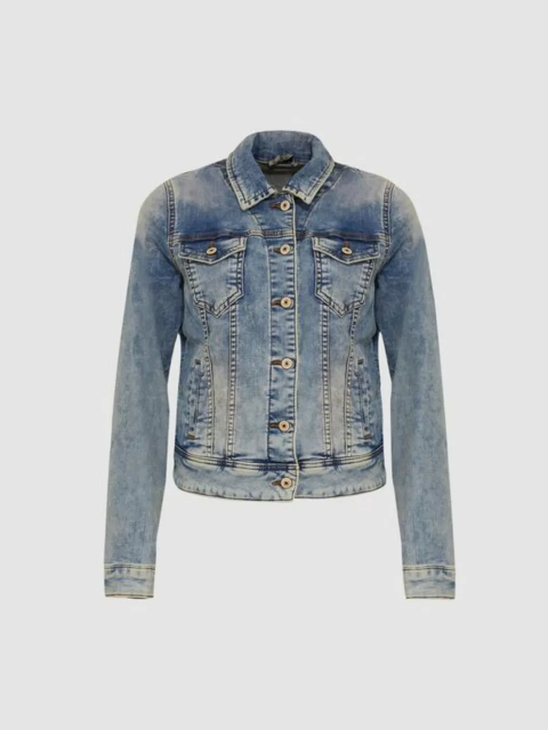 LTB Damen Jeansjacke Denim Jacket Dean X - Slim Fit - Blau - Akis Wash günstig online kaufen