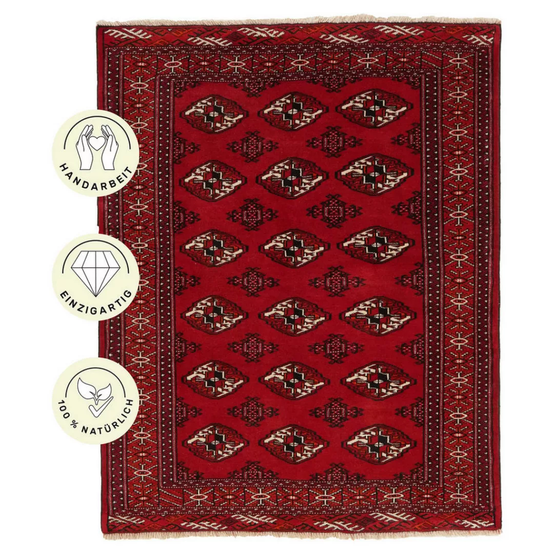 PersaTepp Teppich Turkman rot B/L: ca. 107x137 cm günstig online kaufen