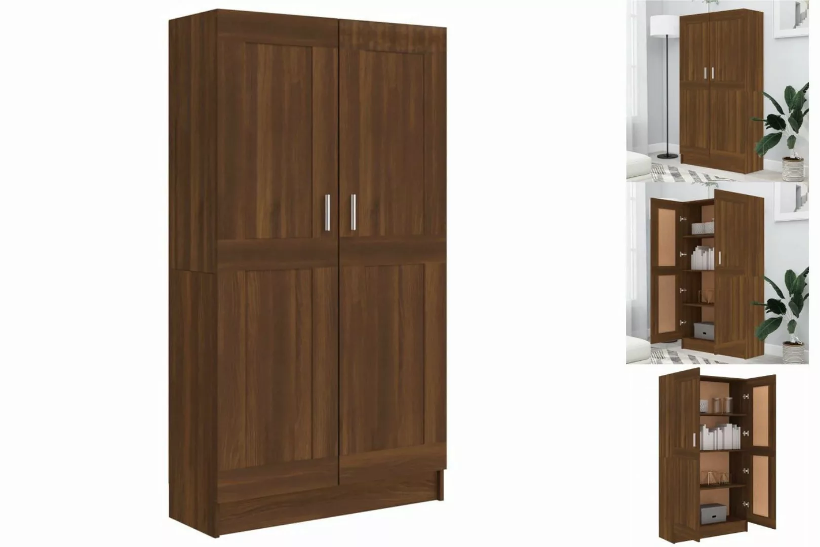 vidaXL Kleiderschrank Kleiderschrank Braun Eichen-Optik 82,5x30,5x150 cm Sp günstig online kaufen