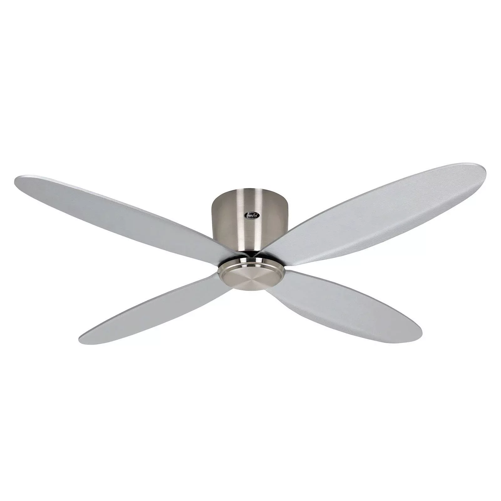 Deckenventilator Eco Plano II, chrom, grau, leise, Ø 132 cm günstig online kaufen