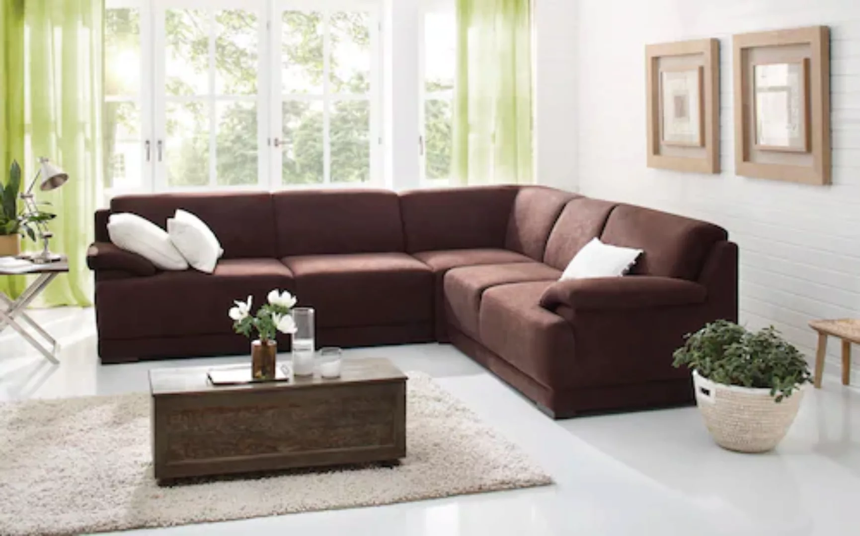 Home affaire Ecksofa »Telos L-Form«, mit Boxspring-Federung und in 3 Qualit günstig online kaufen