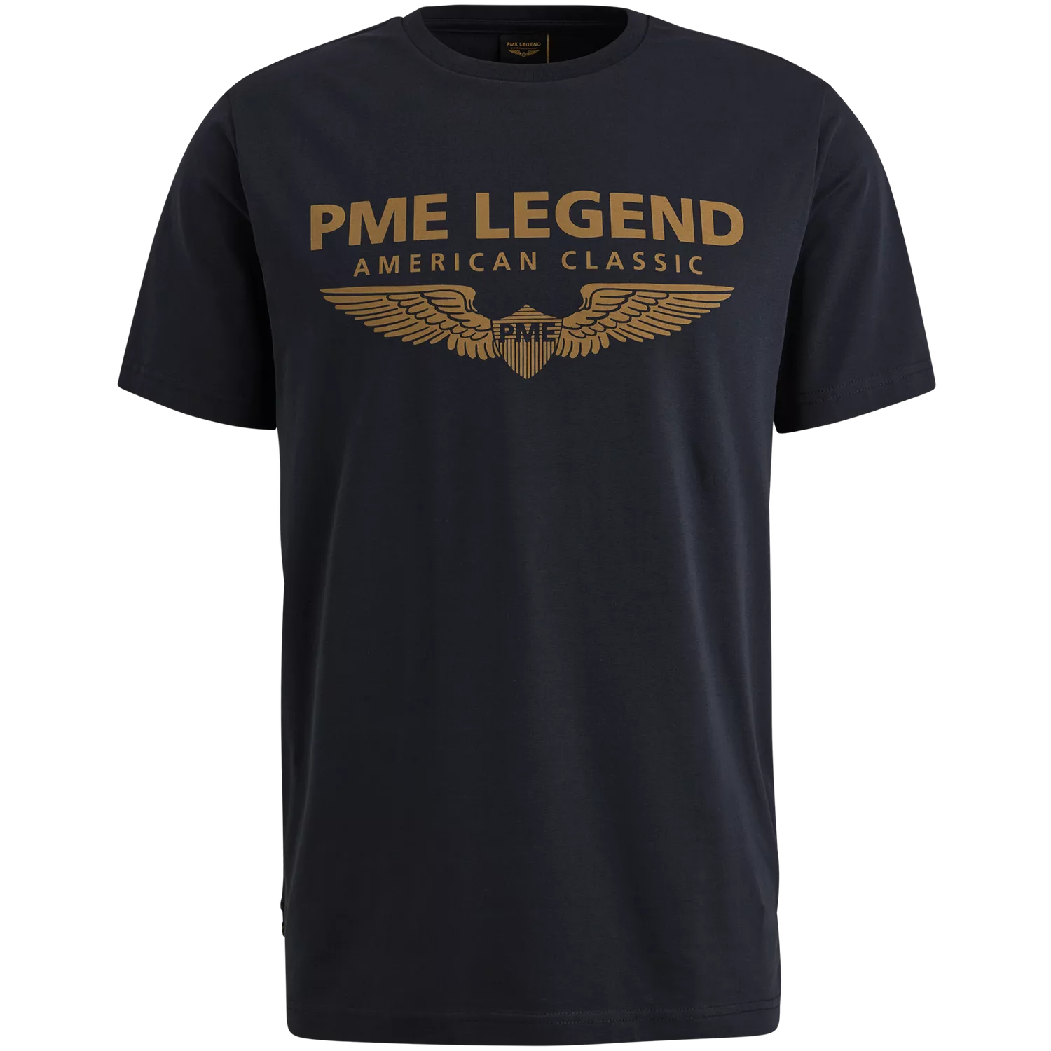 PME Legend Herren Rundhals T-Shirt R-NECK COTTON ELASTHAN LOGO - Regular Fi günstig online kaufen