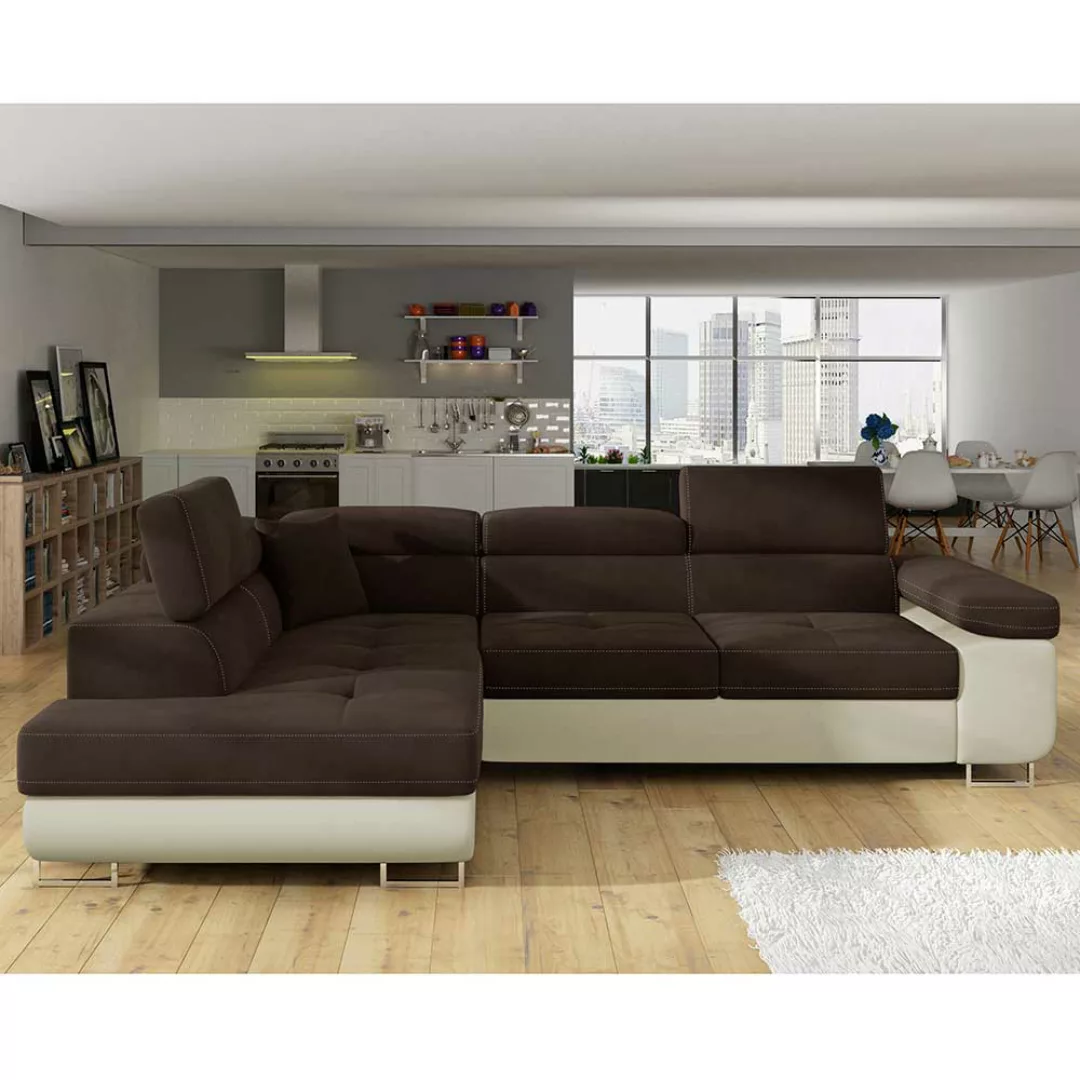 Eckschlafsofa Schlafsofa 275 cm breit mit drei Sitzplätzen günstig online kaufen