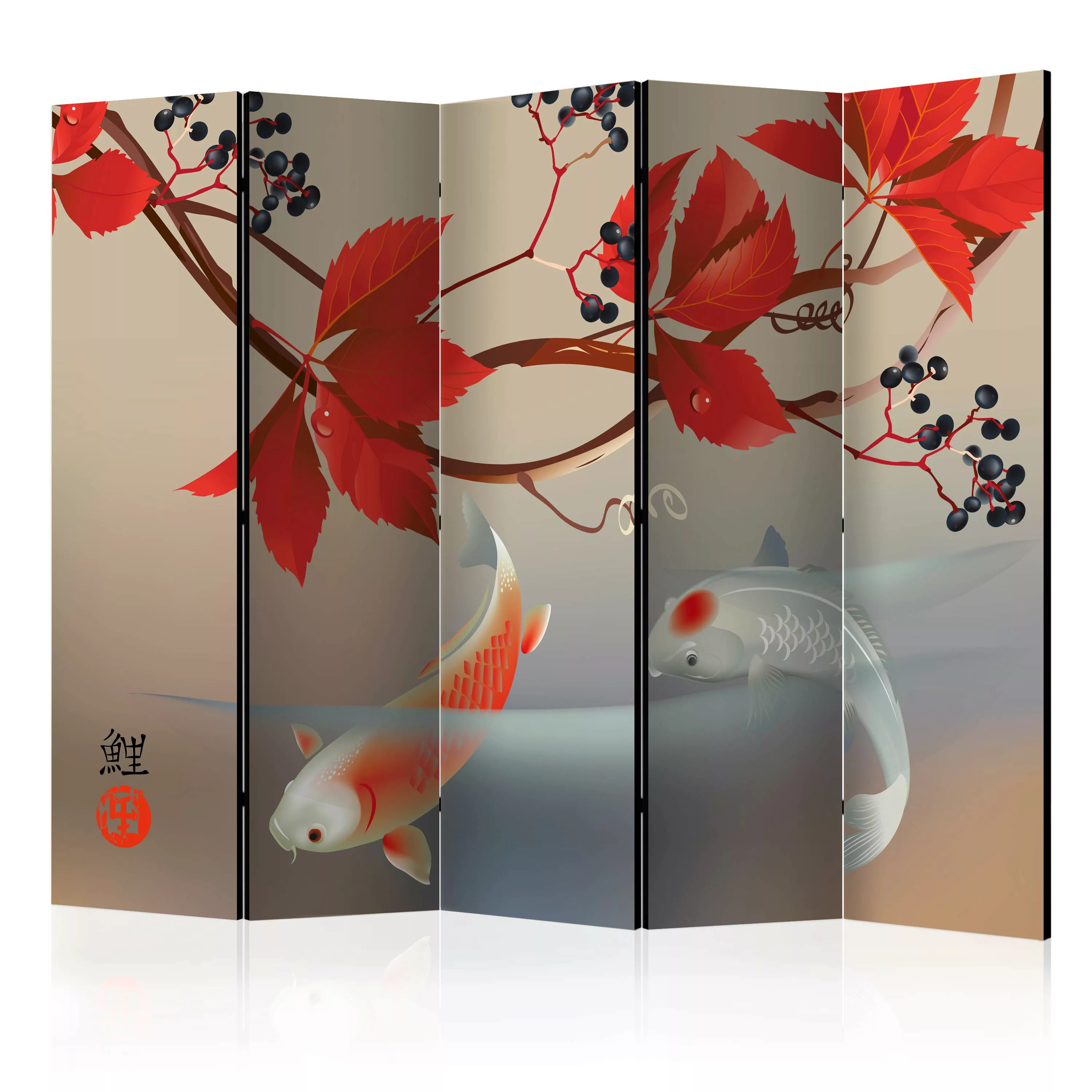 5-teiliges Paravent - Happy Fish Ii [room Dividers] günstig online kaufen