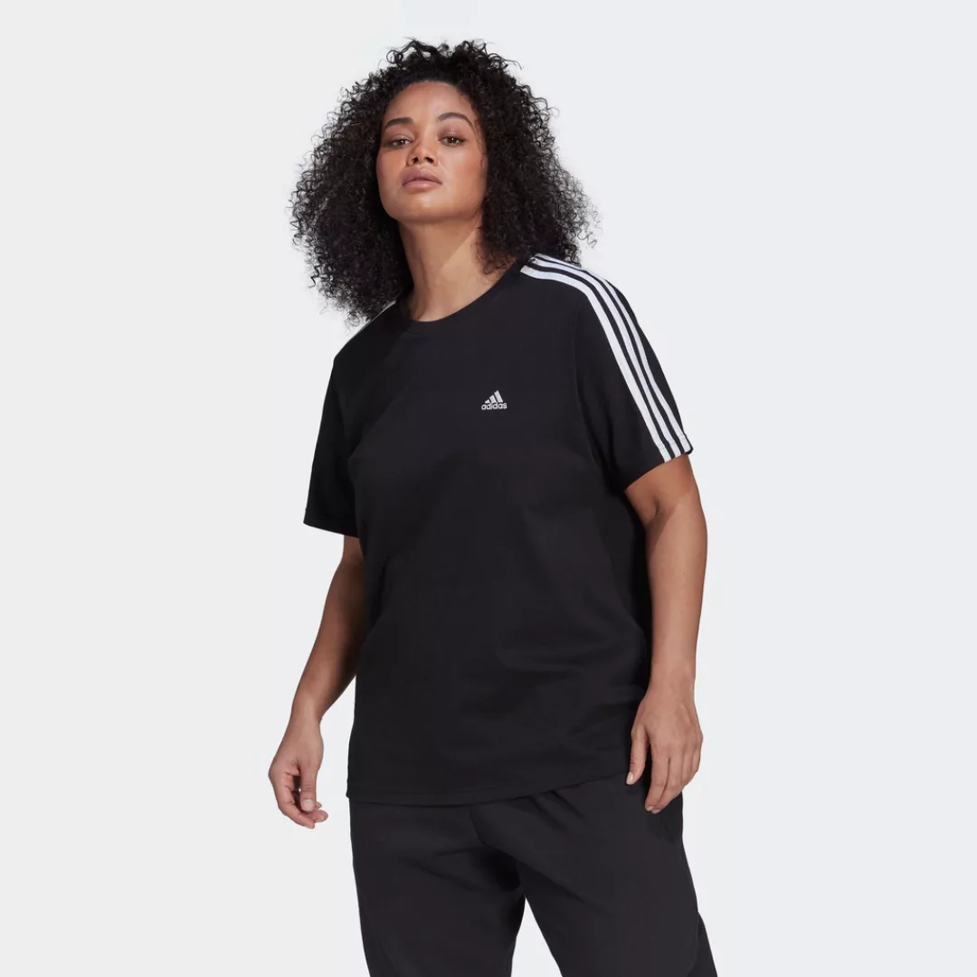 adidas Sportswear T-Shirt "ESSENTIALS SLIM 3-STREIFEN – GROSSE GRÖSSEN" günstig online kaufen