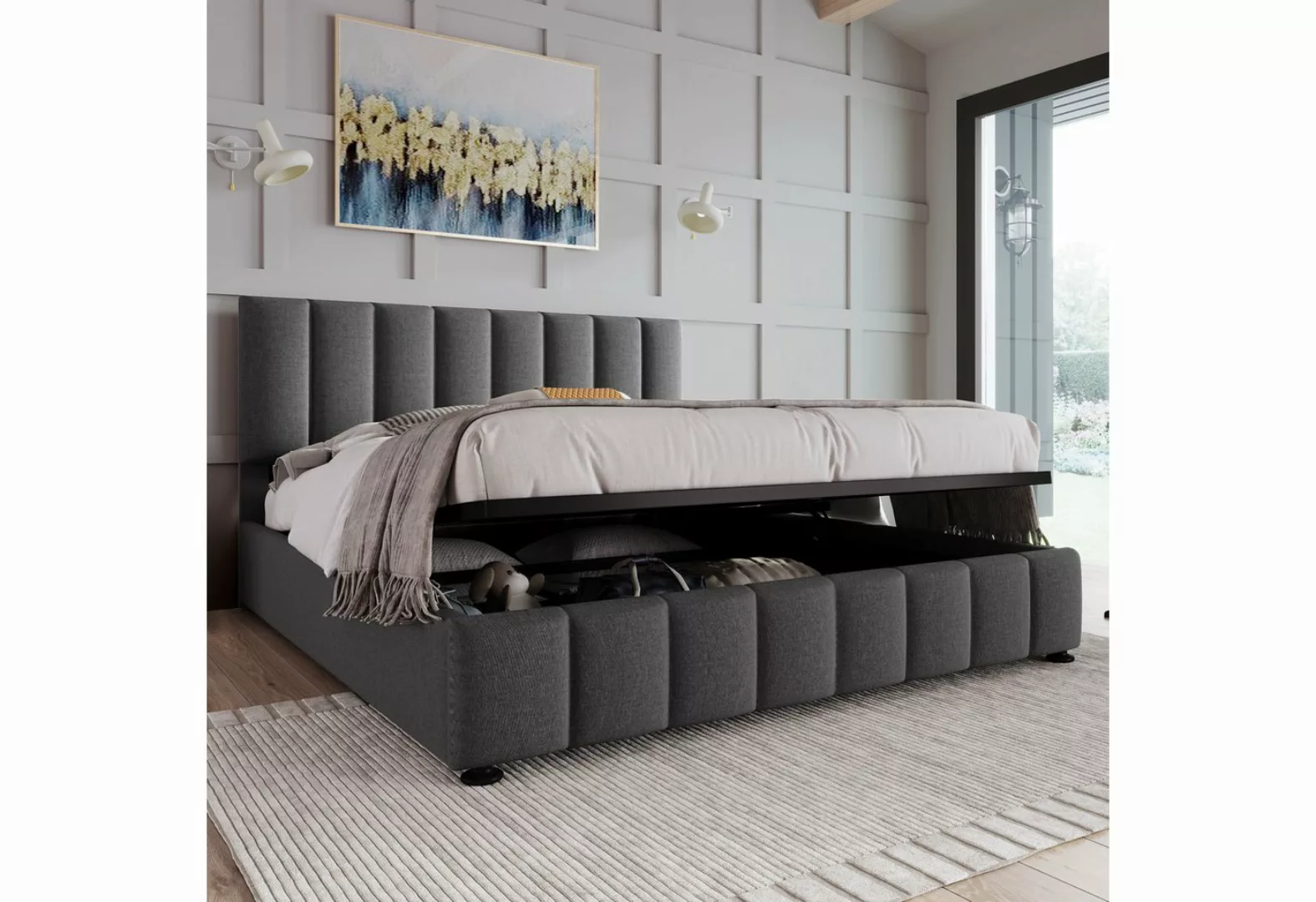 BlingBin Boxspringbett Polsterbett (Modernes Bettgestell mit Stauraum, 140x günstig online kaufen