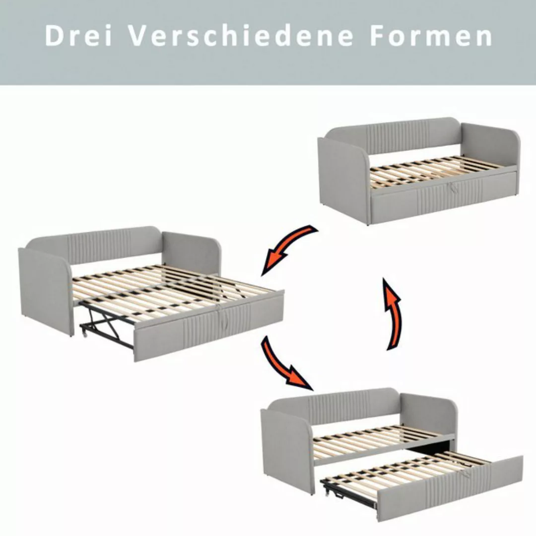 MC Star Schlafsofa Polsterbett Ausziehbares Schlafsofa 90/180*190 cm, mit v günstig online kaufen