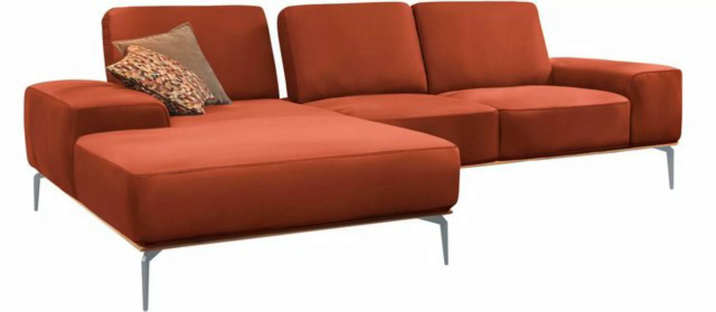 W.SCHILLIG Ecksofa run, mit elegantem Holzsockel, Füße in Silber matt, Brei günstig online kaufen