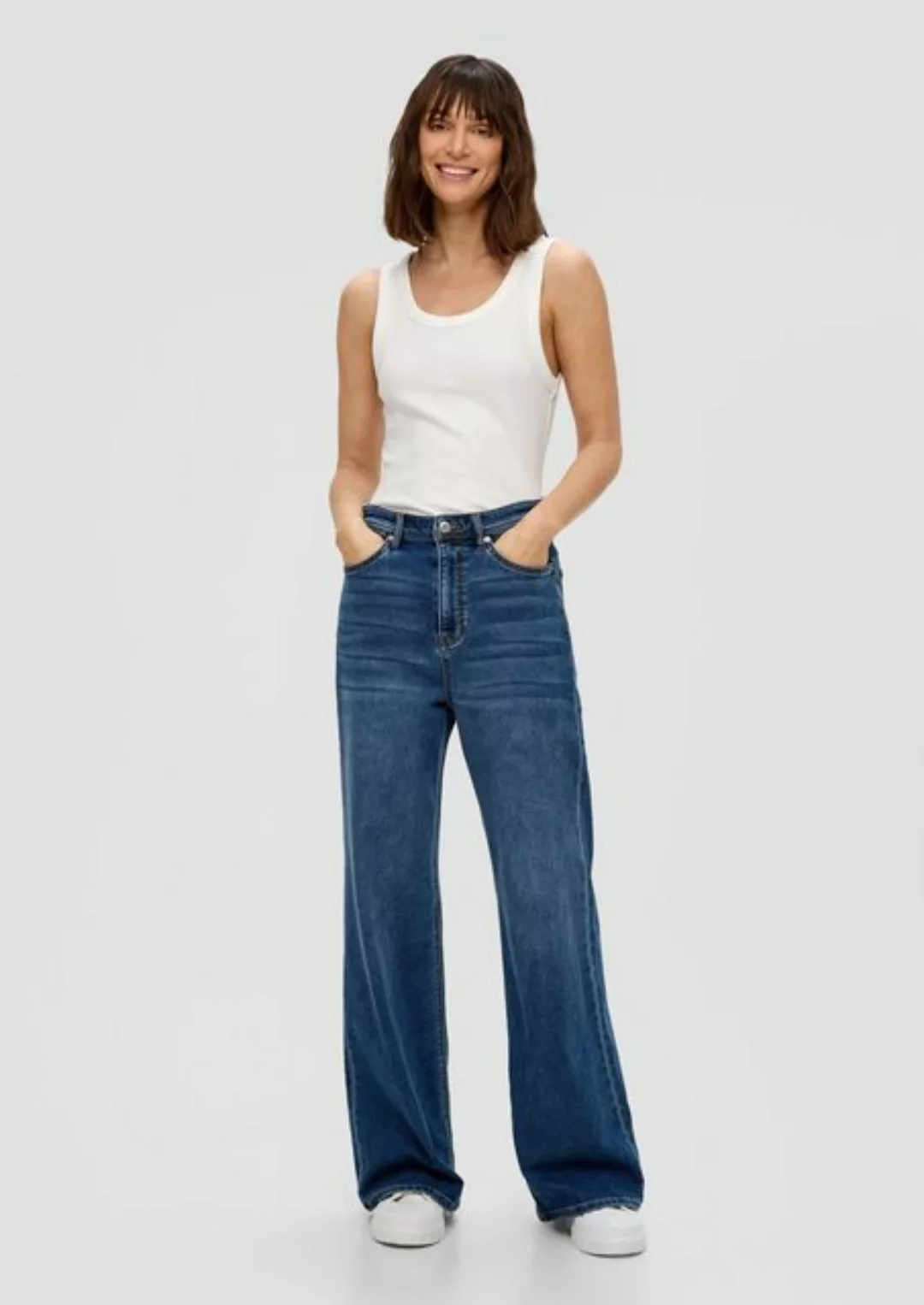s.Oliver 5-Pocket-Jeans Suri Jeans / Regular Fit / High Rise / Wide Leg / B günstig online kaufen