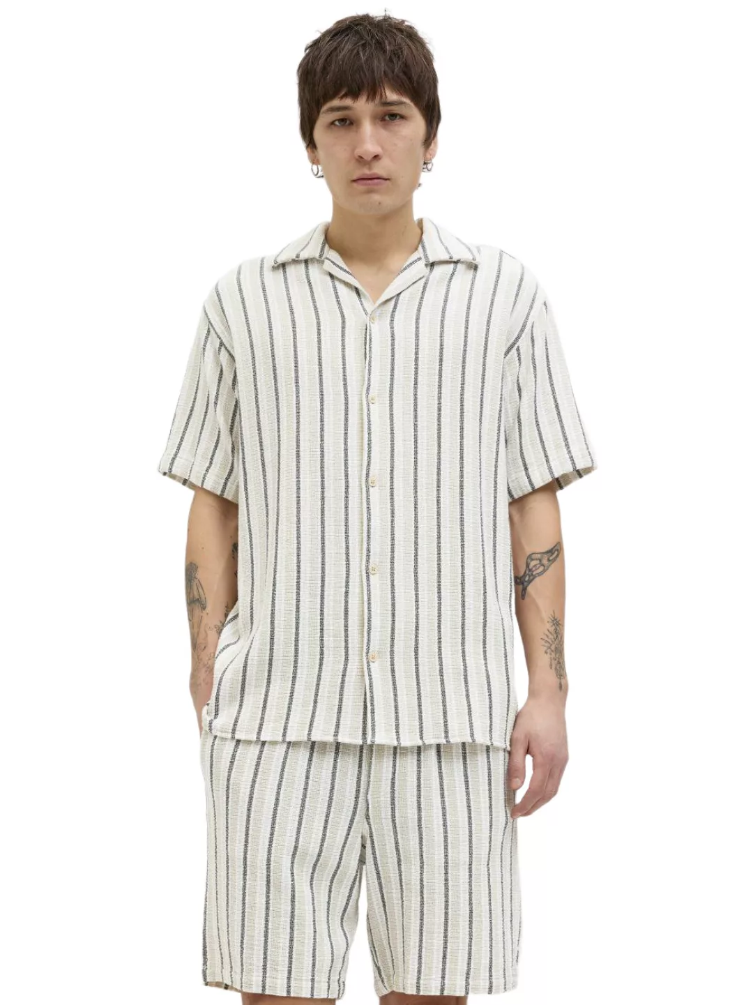 Jack & Jones Herren Kurzarm Hemd JORCOBA STRIPE RESORT SHIRT SS - Relaxed F günstig online kaufen