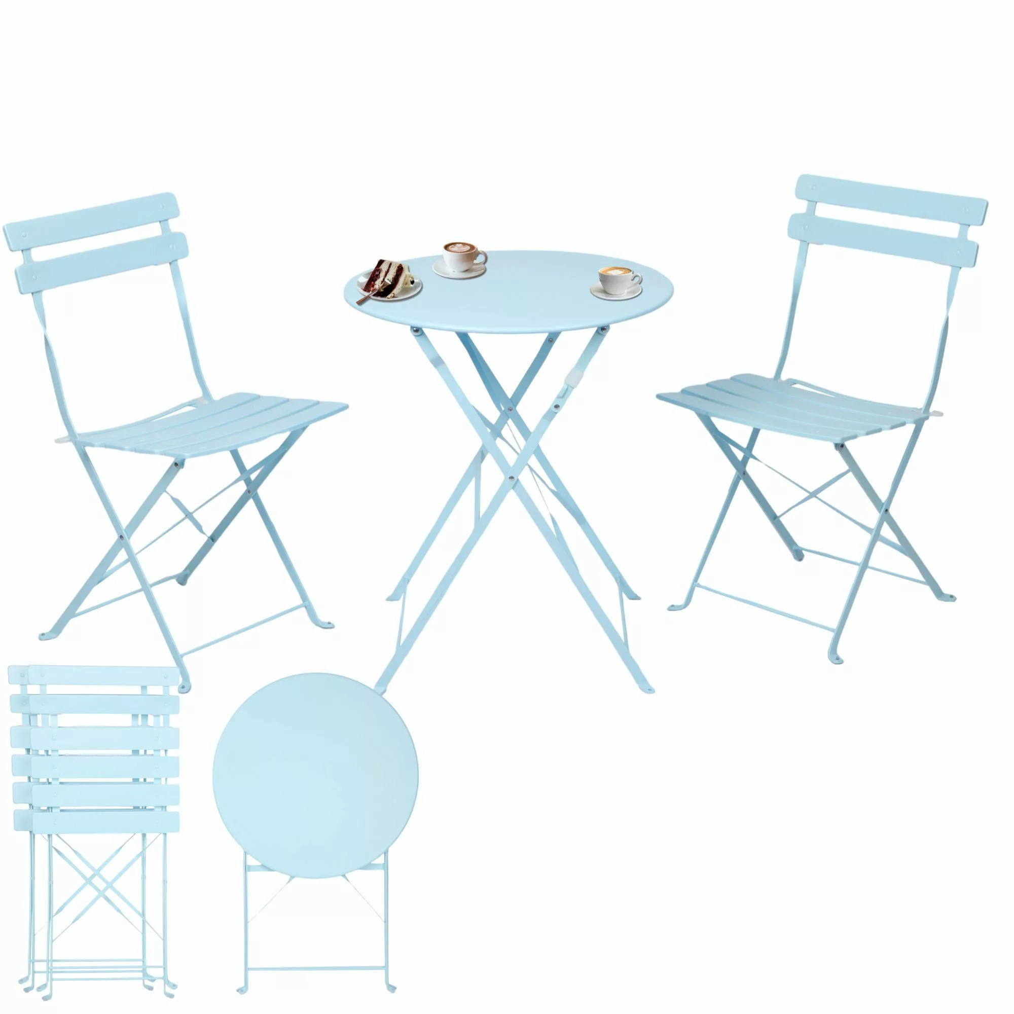 Albatros International Balkonset Bistroset 3-teilig Blau günstig online kaufen
