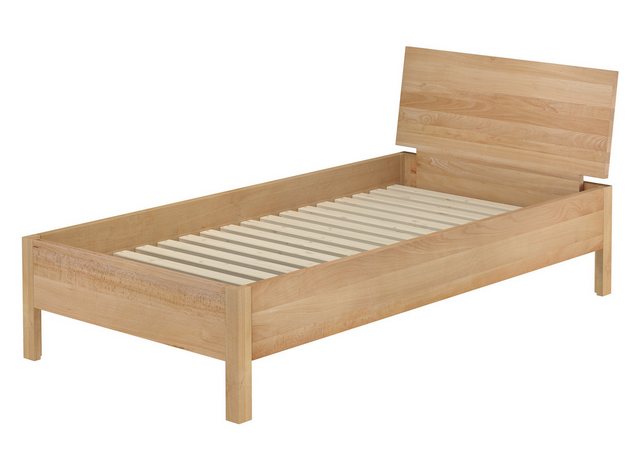 ERST-HOLZ Bett Einzelbett metallfrei 100x200 massives Buchenholz, Buchegeöl günstig online kaufen