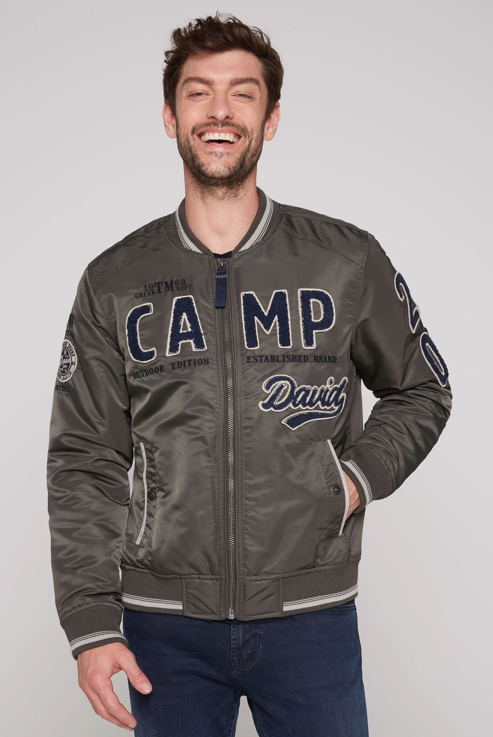 CAMP DAVID Blouson, mit großem Frottee-Logo günstig online kaufen