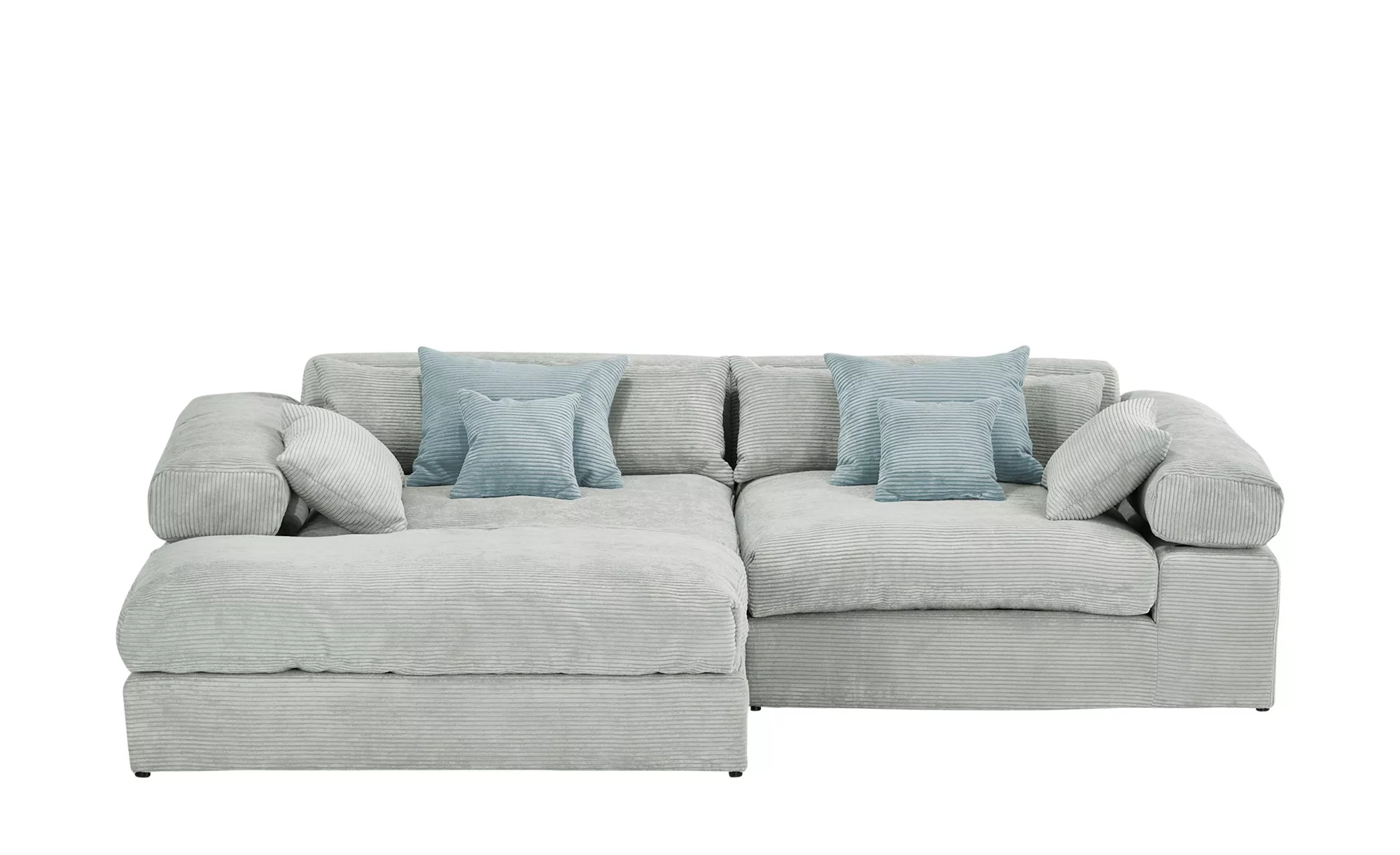 smart Ecksofa in trendigem Cordstoff Lianea ¦ grau ¦ Maße (cm): B: 291 H: 8 günstig online kaufen