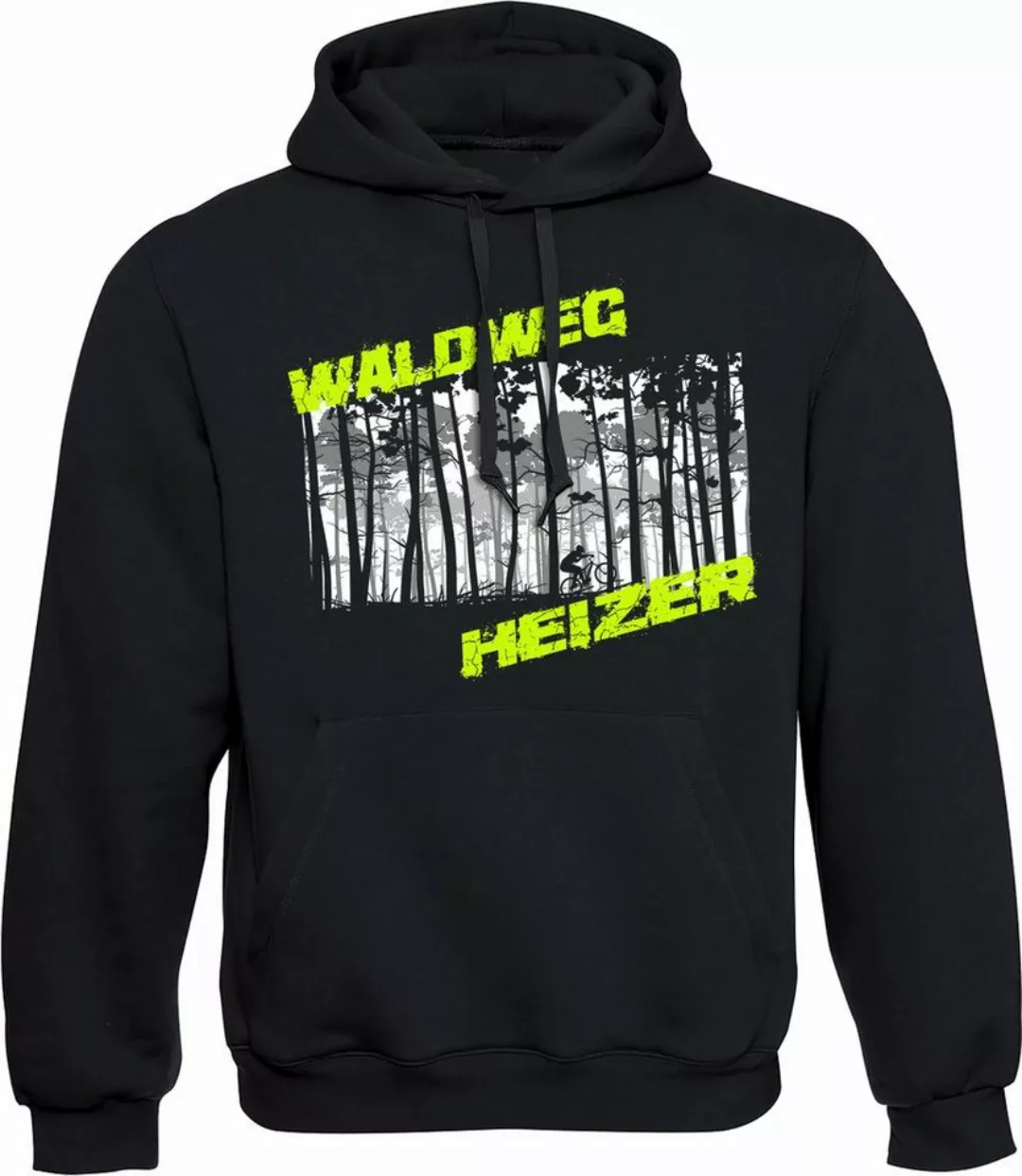 Baddery Kapuzenpullover Fahrrad Hoodie: "Waldweg Heizer" - Pullover Herren, günstig online kaufen