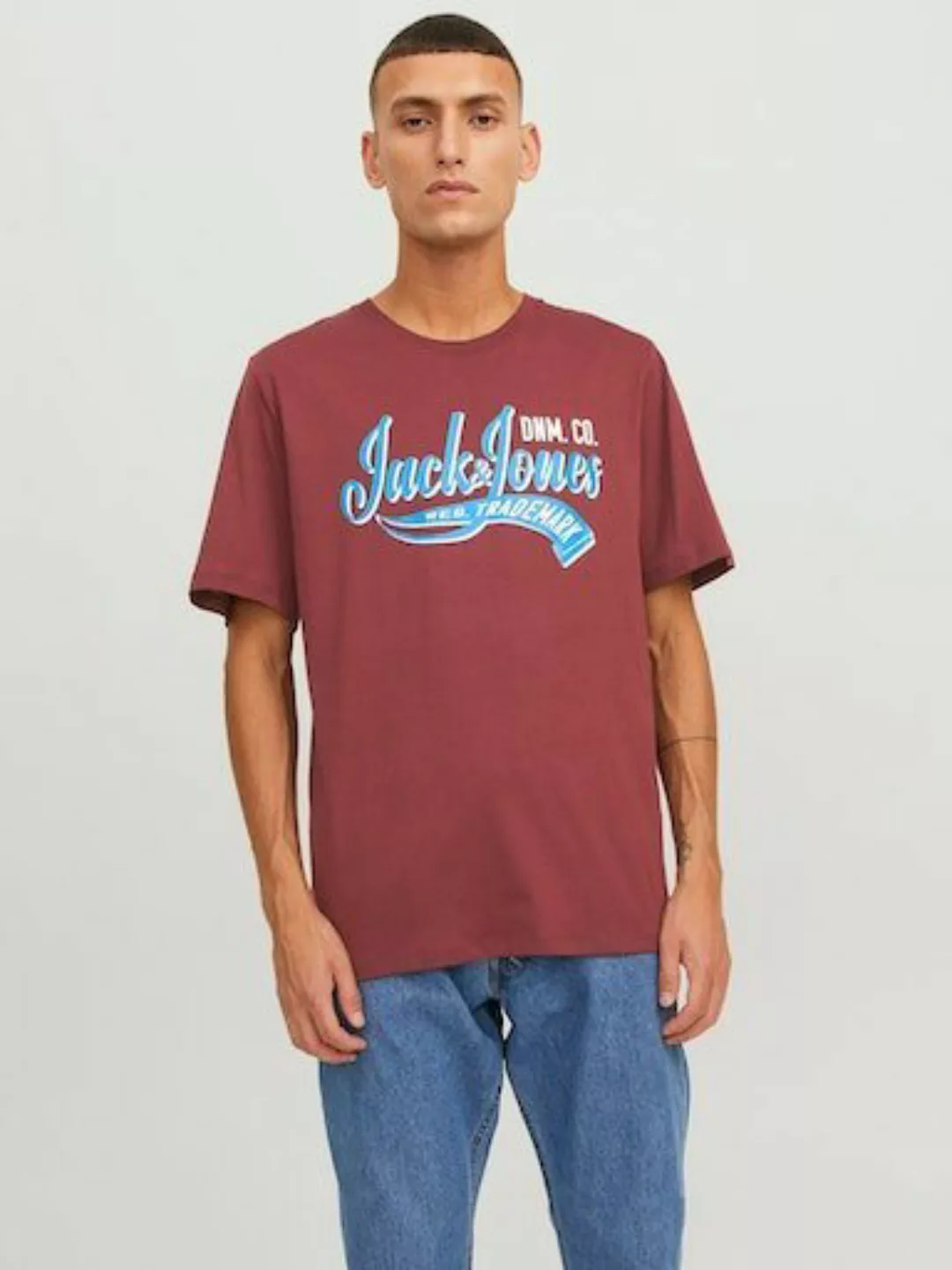 Jack & Jones Rundhalsshirt JJELOGO TEE SS O-NECK 2 COL AW23 SN günstig online kaufen