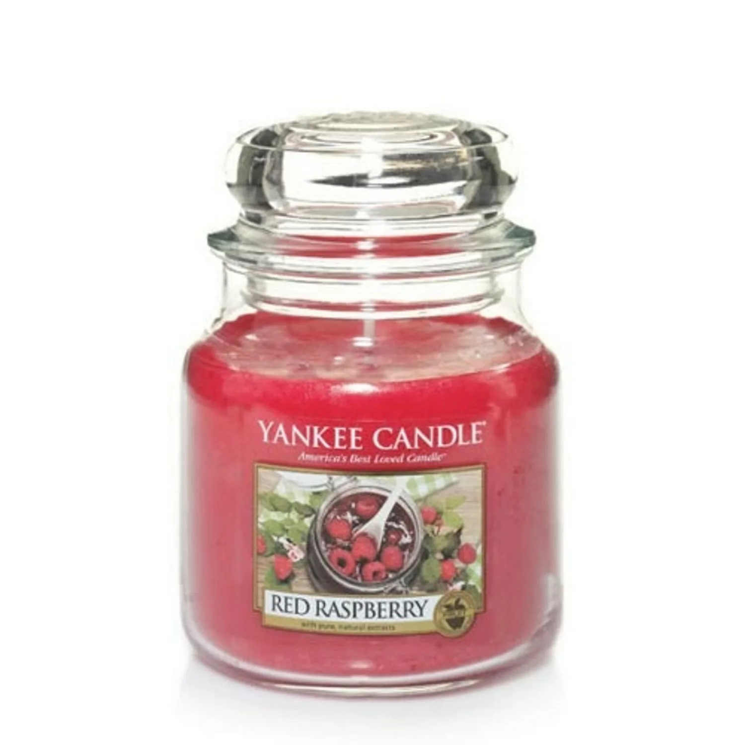 Yankee Candle Duftkerze im Glas Medium – Rot Raspberry günstig online kaufen