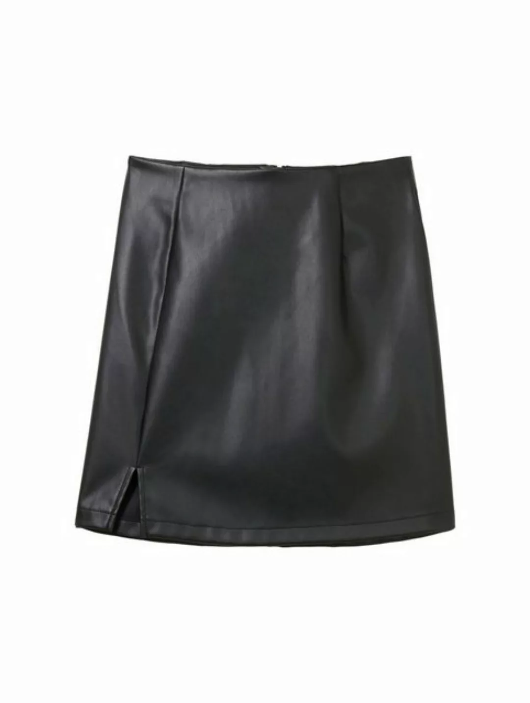 TOM TAILOR Denim Sommerrock fake leather mini skirt, deep black günstig online kaufen