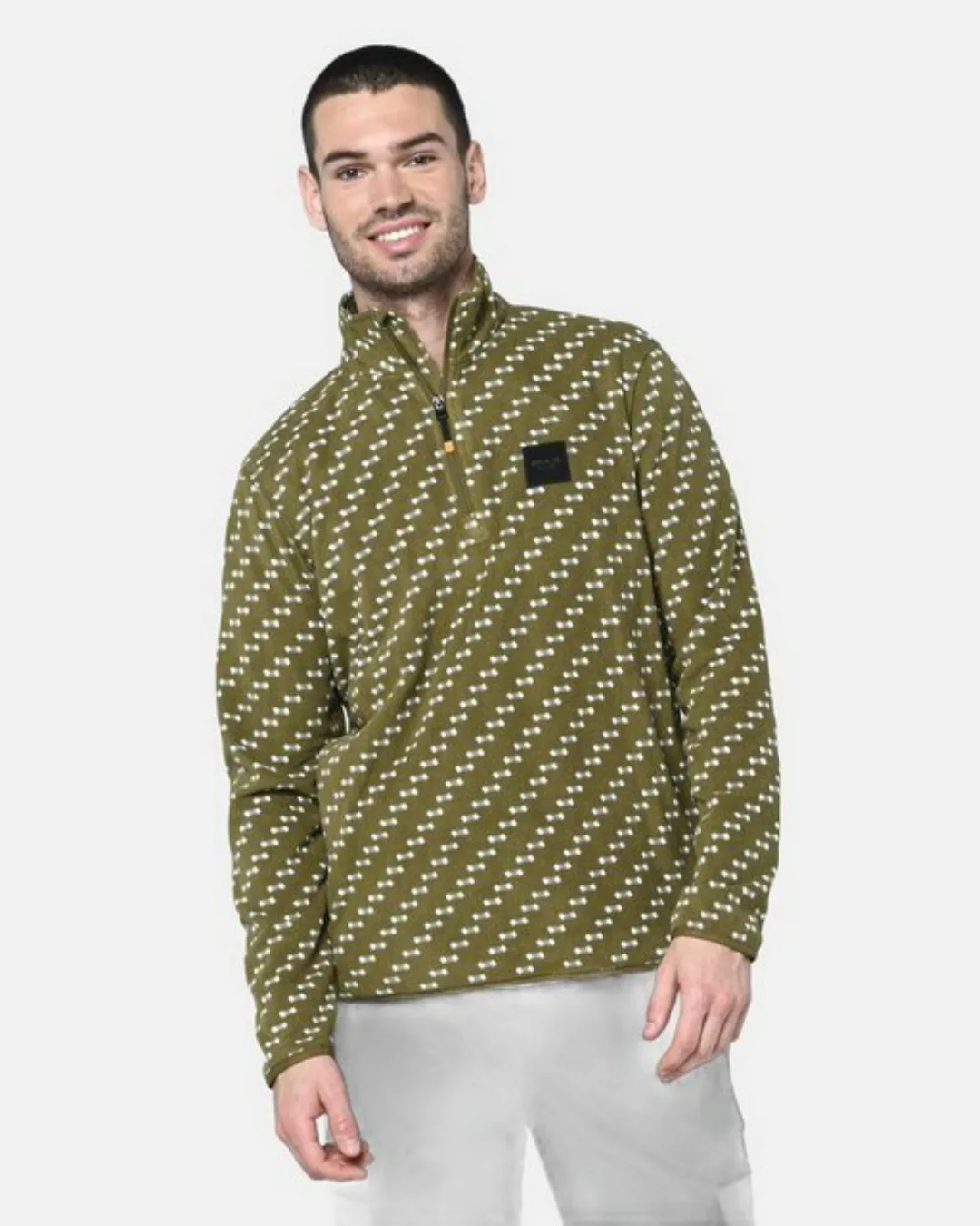 BULA Strickpullover mit Stehkragen und kurzem Reißverschluss günstig online kaufen