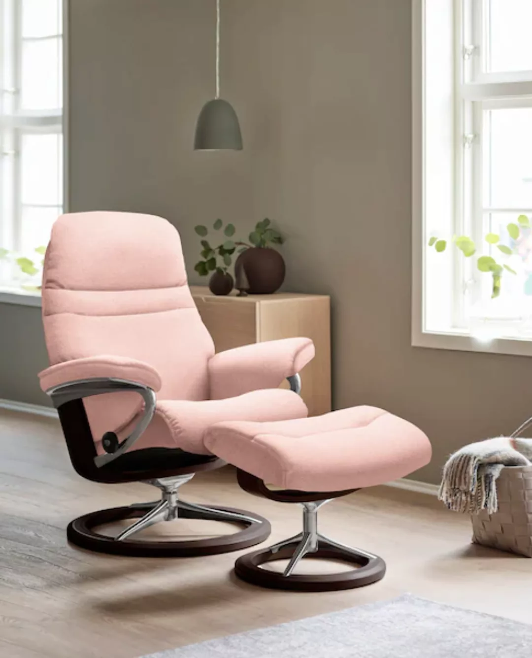 Stressless® Relaxsessel »Sunrise«, (Set, Relaxsessel mit Hocker), mit Signa günstig online kaufen