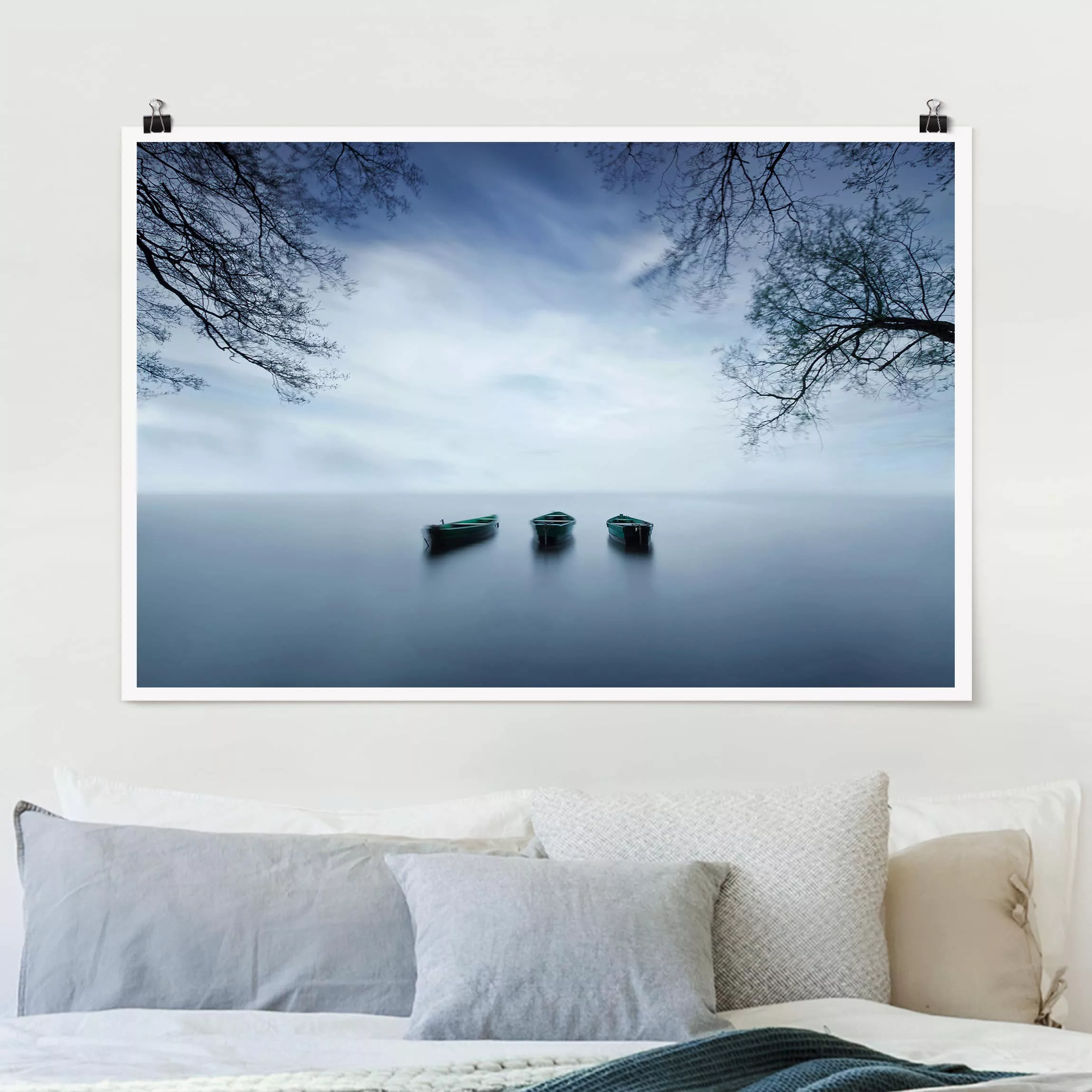 Poster - Querformat Ruhe auf dem See günstig online kaufen