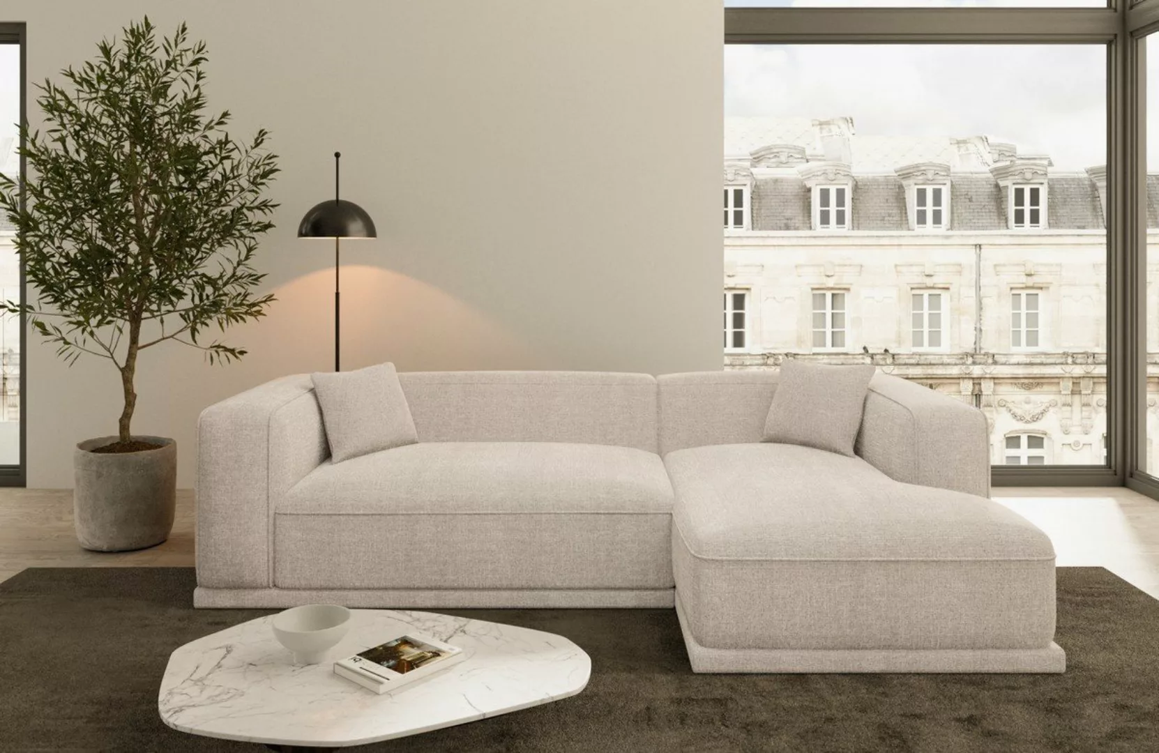 Sofa Dreams Ecksofa Polster Eck Sofa Stoff Couch Stoffsofa Modern Merida L günstig online kaufen