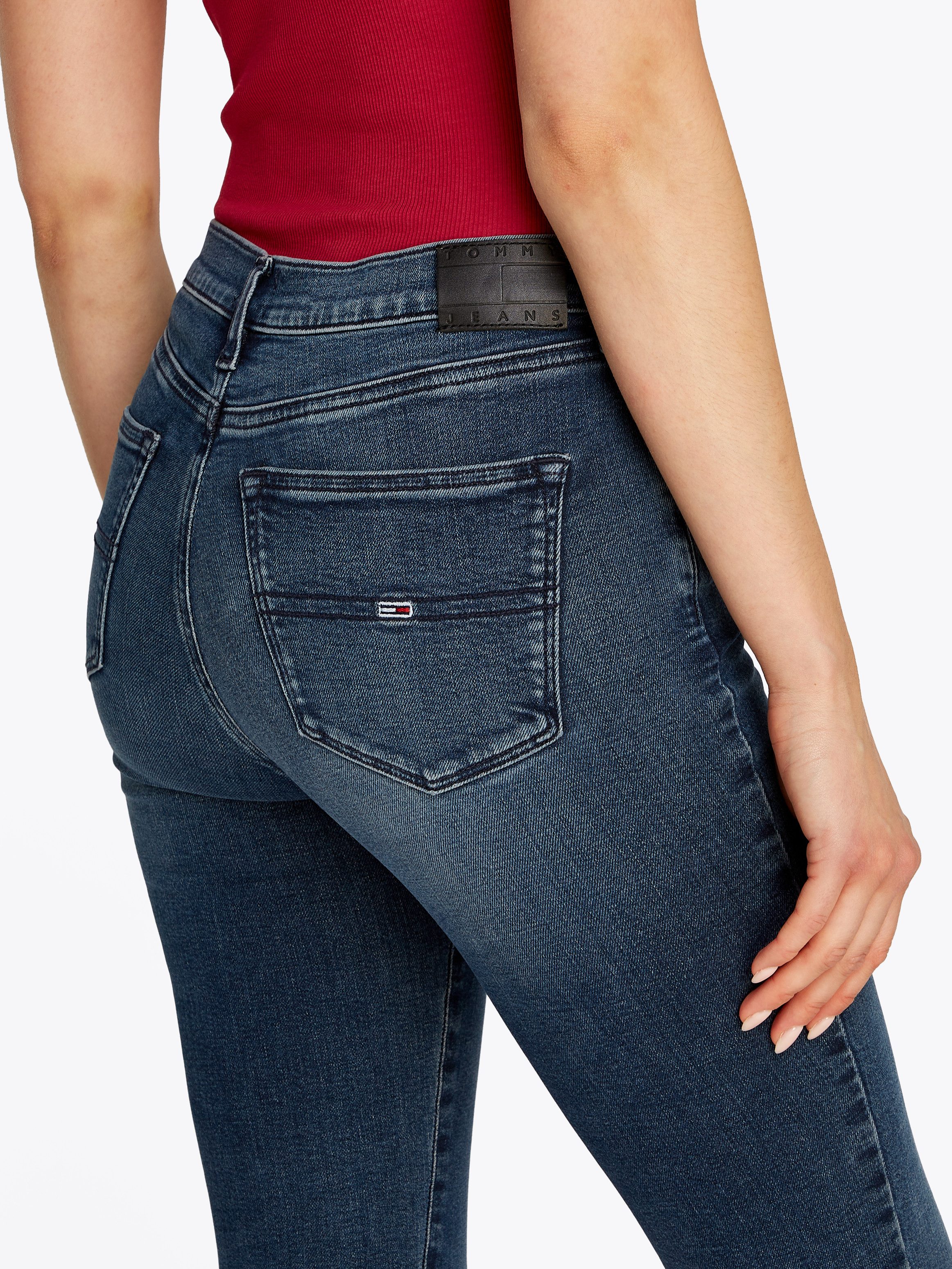 Tommy Jeans Skinny-fit-Jeans "NORA MR SKNY AH1280", mit Logo-Badge günstig online kaufen