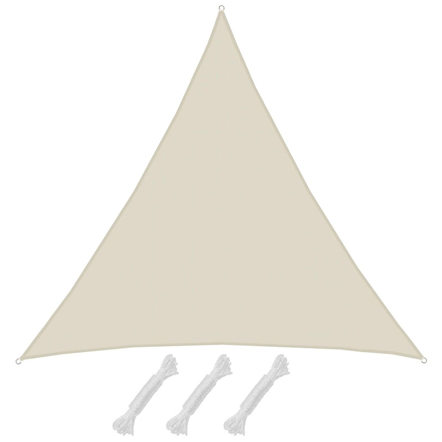 AMANKA Polyester Sonnensegel Wasserabweisend - 5 x 5 x 5 m Dreieck Beige günstig online kaufen