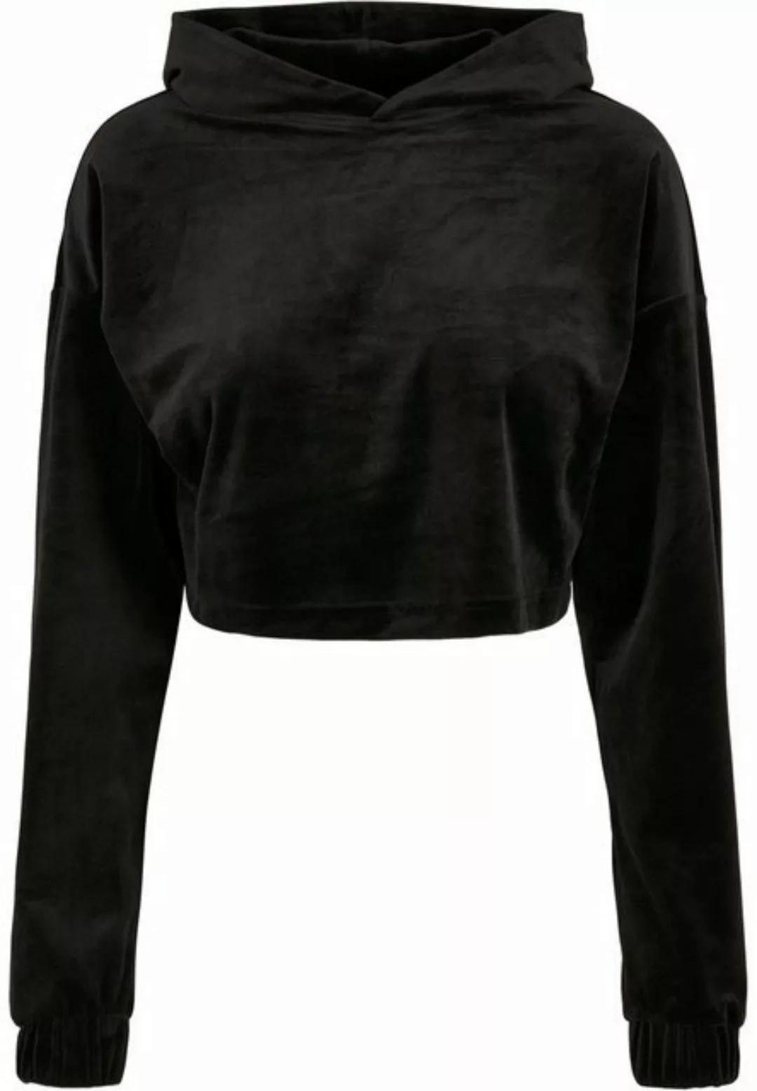 URBAN CLASSICS Kapuzenpullover Urban Classics Damen Ladies Cropped Velvet O günstig online kaufen