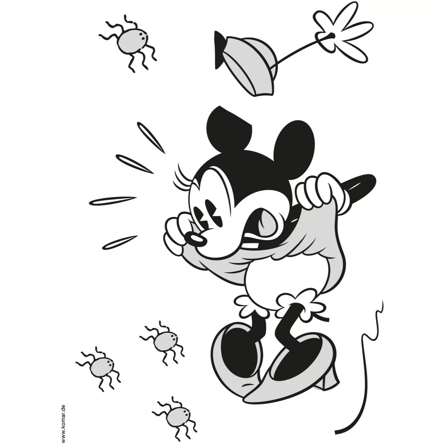 Komar Wandtattoo »Wandtattoo - Minnie Scream - Größe 50 x 70 cm«, (11 St.) günstig online kaufen