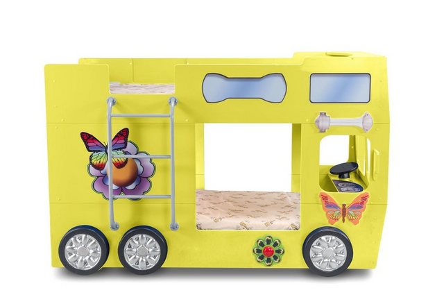 Faizee Möbel Kinderbett Happy Bus Kinderbett Hochwertiges MDF Kinderzimmer günstig online kaufen