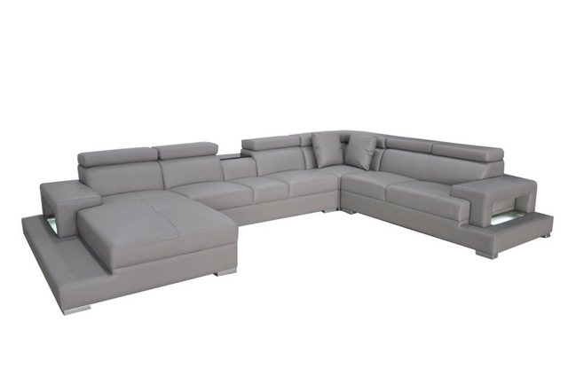 JVmoebel Ecksofa Designer LED U-Form Wohnlandschaft luxus Sofa Polstermöbel günstig online kaufen