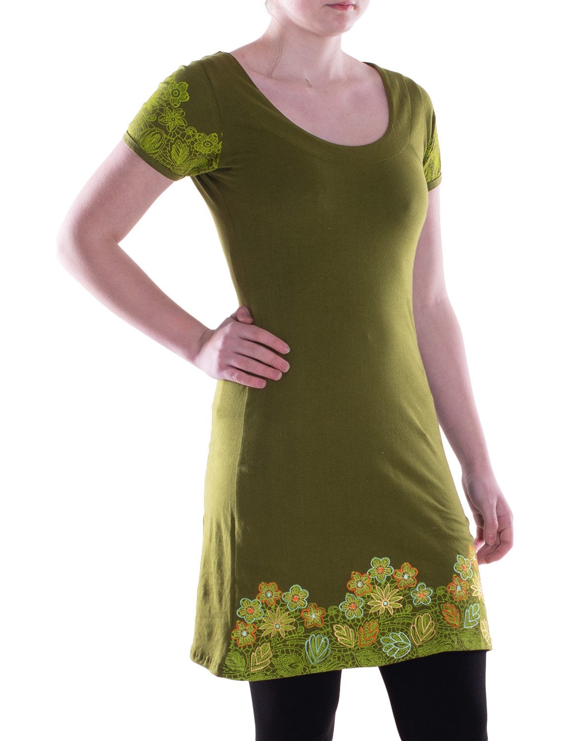 Vishes Sommerkleid Damen A-Linie Kleid Baumwolle günstig online kaufen