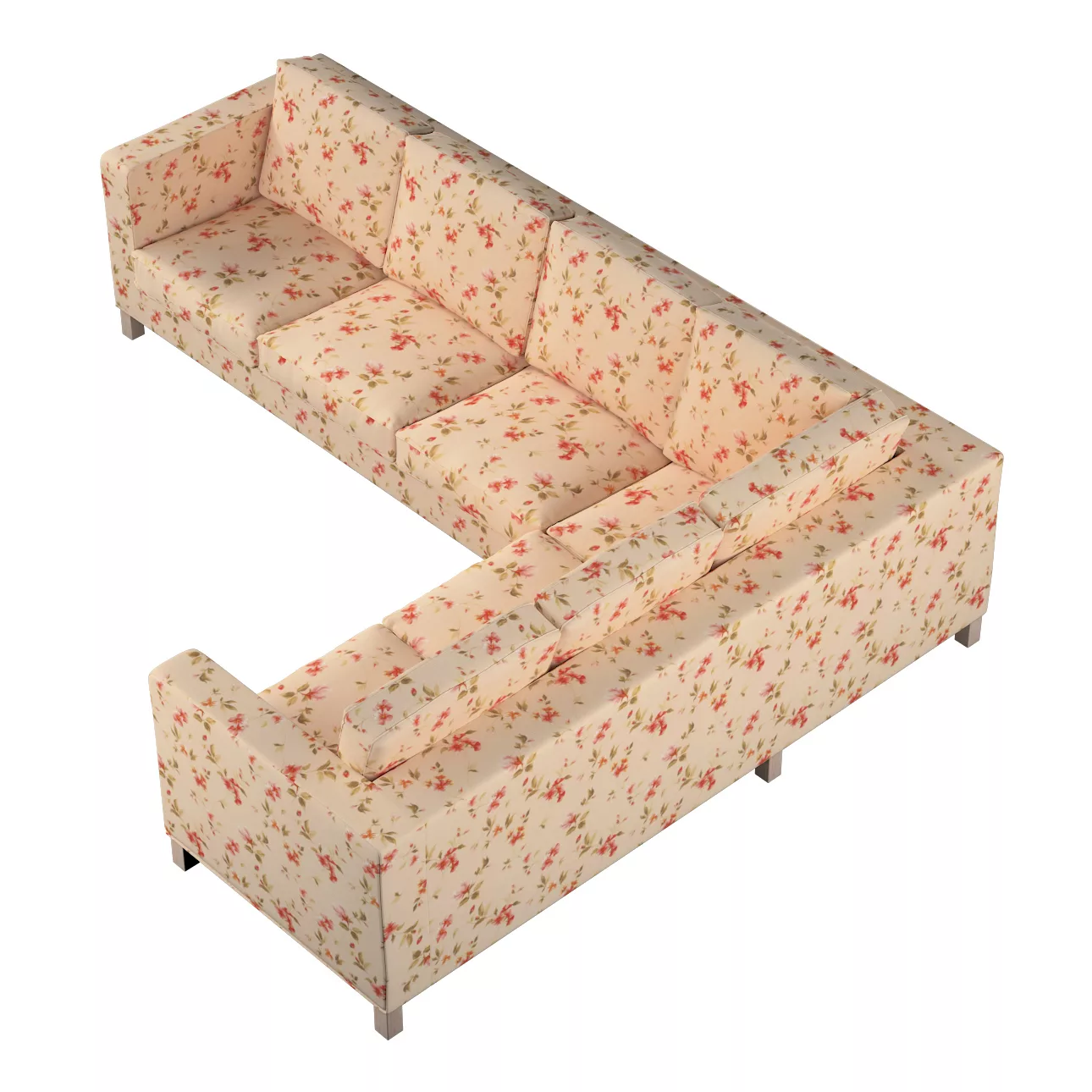 Bezug für Karlanda Sofa Ecke links, creme-rosa, 36cm x 30cm x 50cm, Londres günstig online kaufen