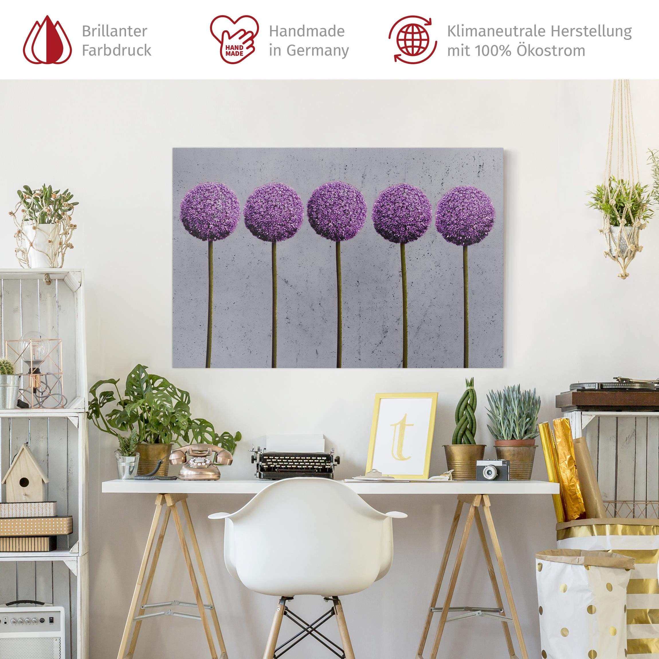 Bilderdepot24 Leinwandbild Blumen Modern Natur Allium günstig online kaufen