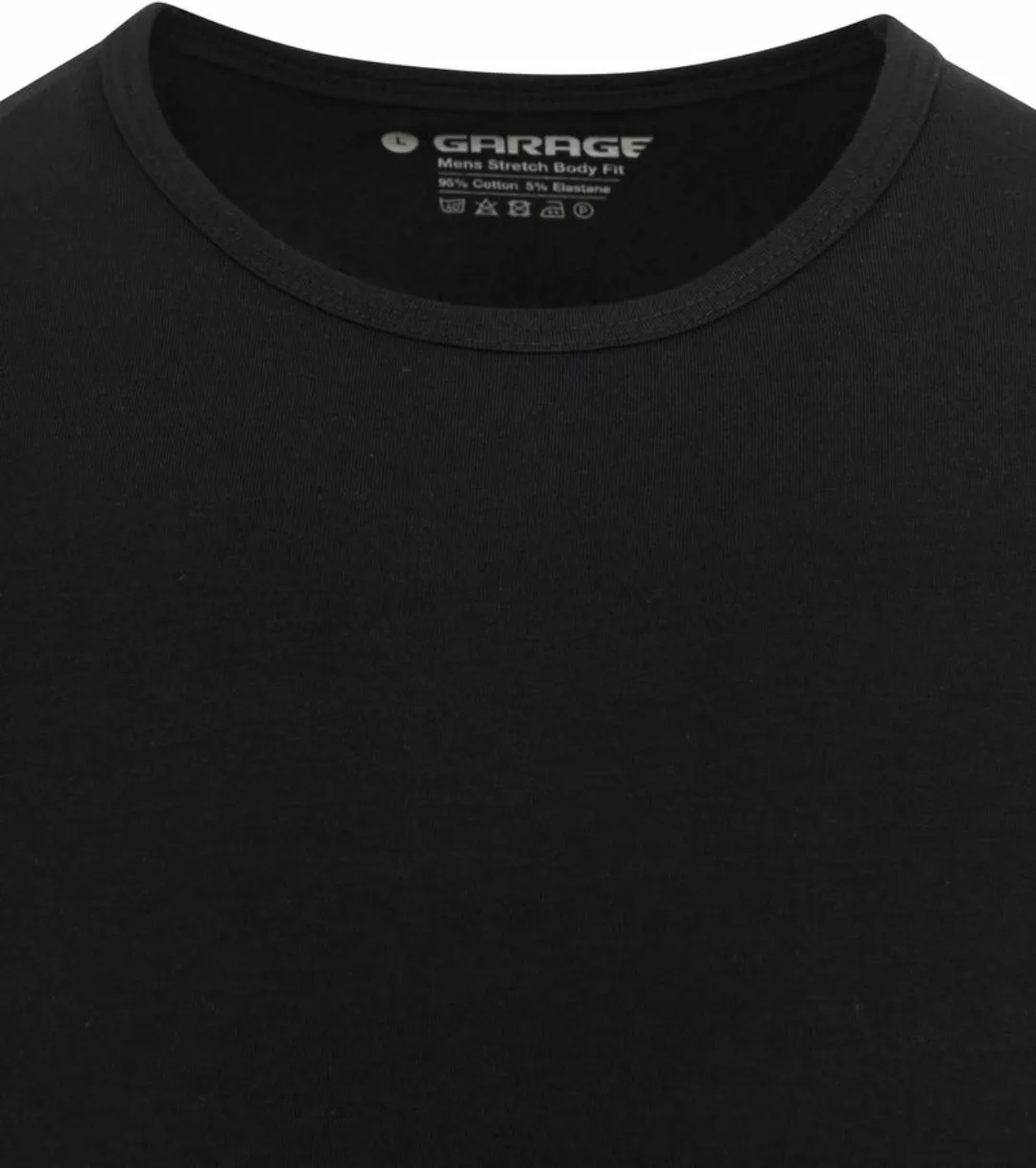 Garage Stretch Basic T-Shirt Schwarz Rundhals - Größe S günstig online kaufen