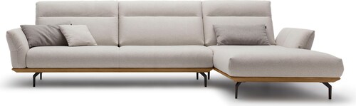 Creation BY ROLF BENZ Ecksofa "CR.460", Sockel in Nussbaum, Winkelfüße in U günstig online kaufen
