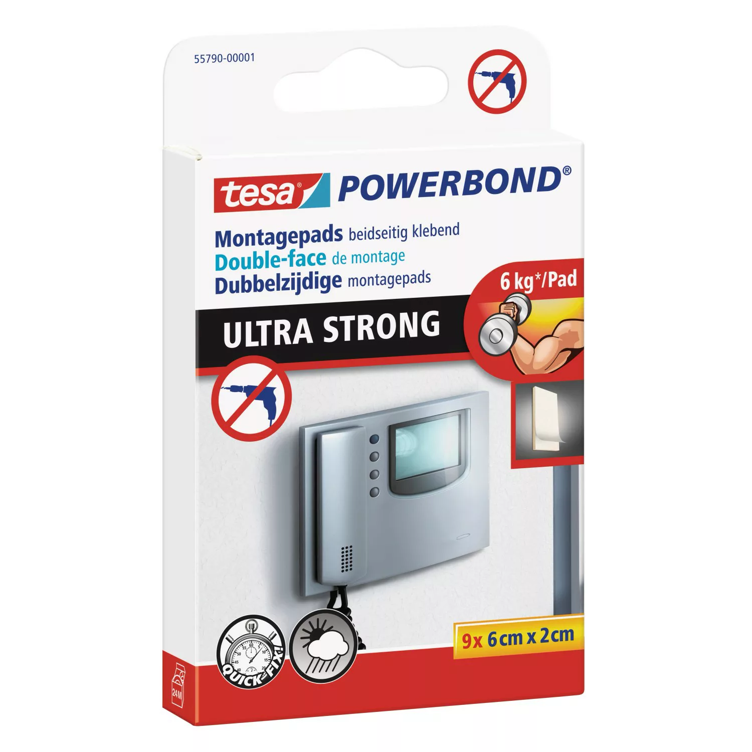 Tesa Powerbond Montagepads Ultra Strong 9 Stück günstig online kaufen