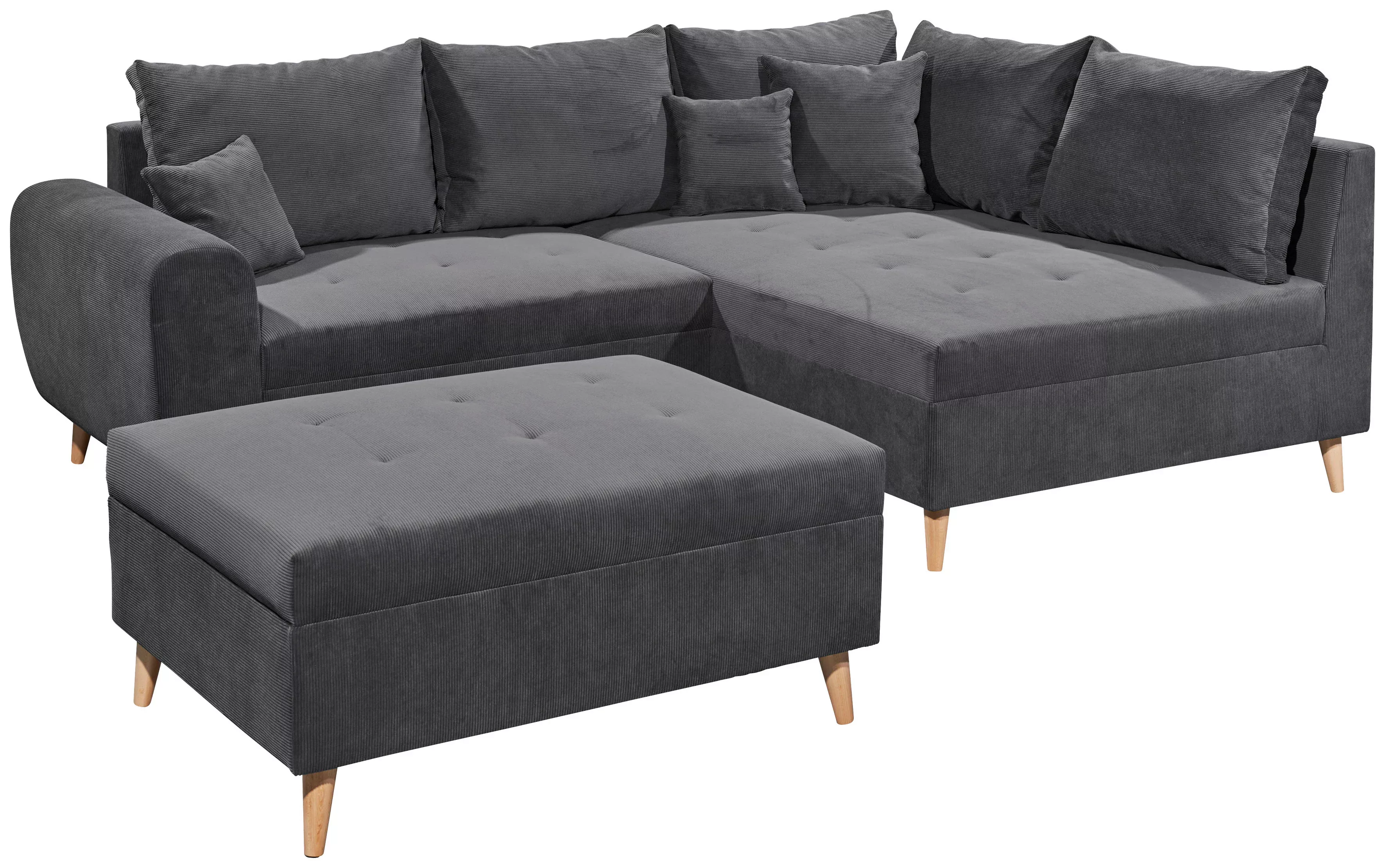 ED EXCITING DESIGN Ecksofa "Calanda L-Form", mit Hocker, frei im Raum stell günstig online kaufen