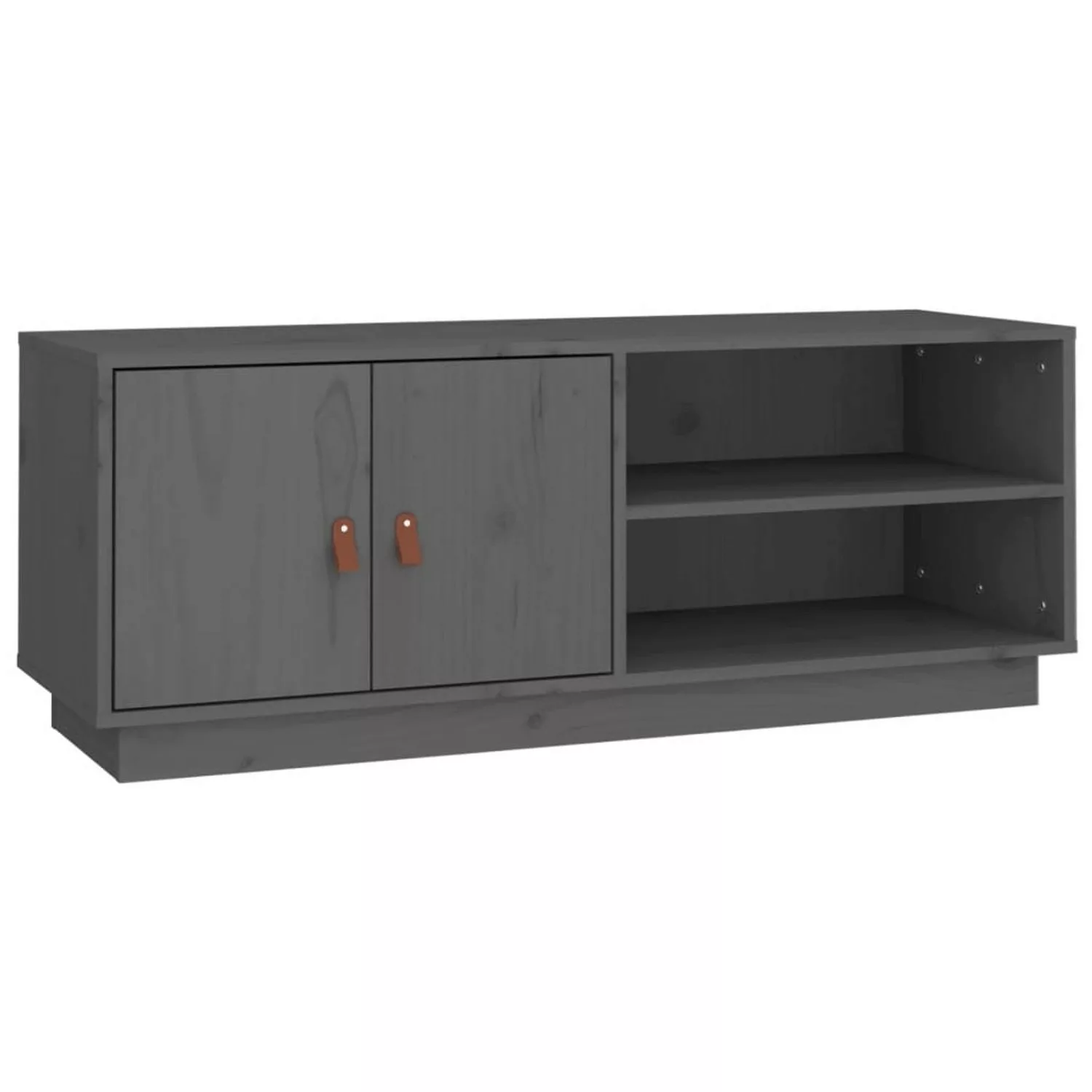 VidaXL TV-Schrank Grau 105x34x40 cm Massivholz Kiefür günstig online kaufen