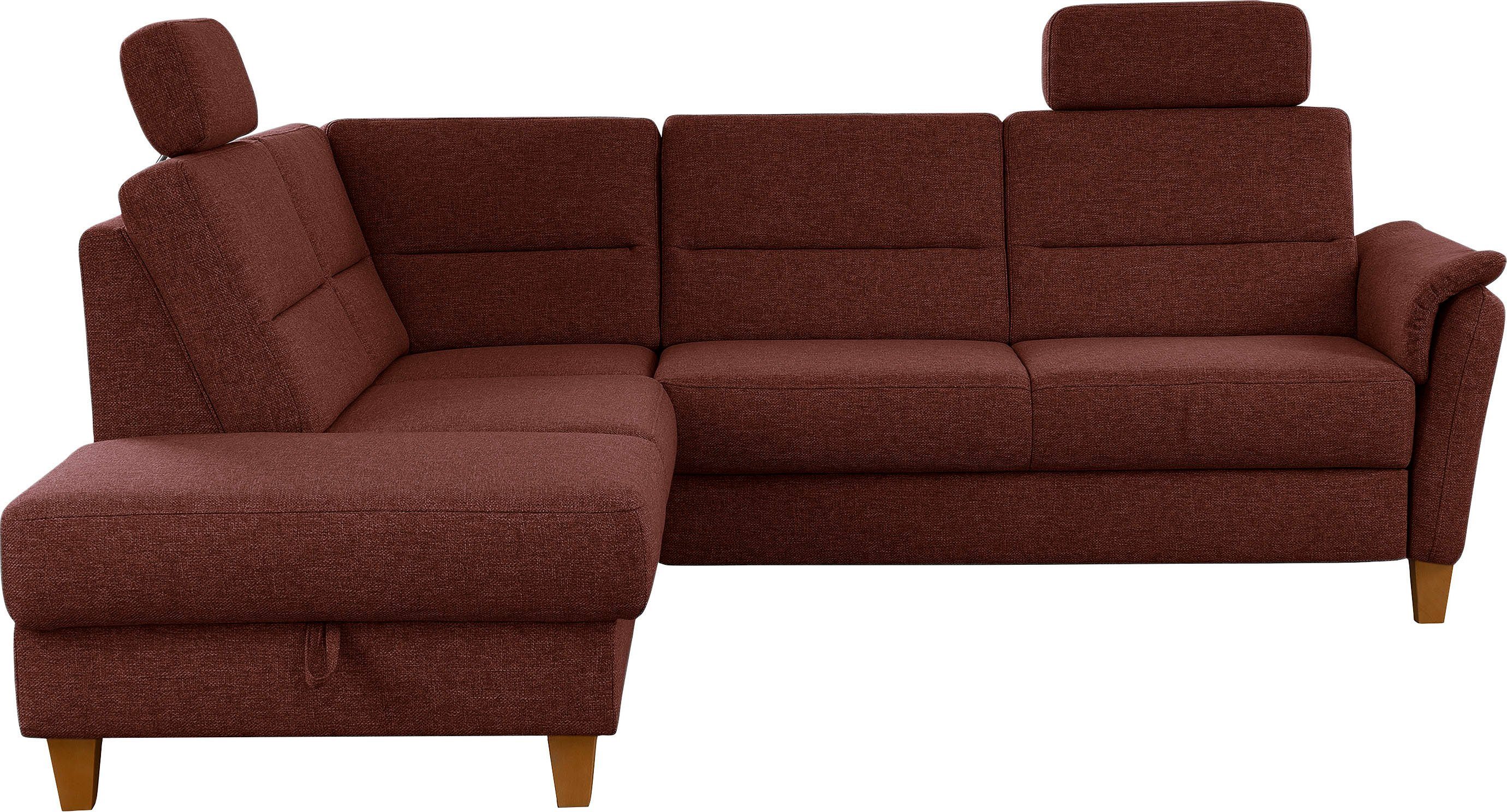 Home affaire Ecksofa Palmera L-Form, Federkern, günstig online kaufen