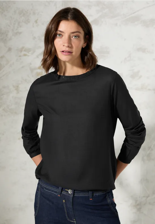 Bluse mit Rundhals günstig online kaufen