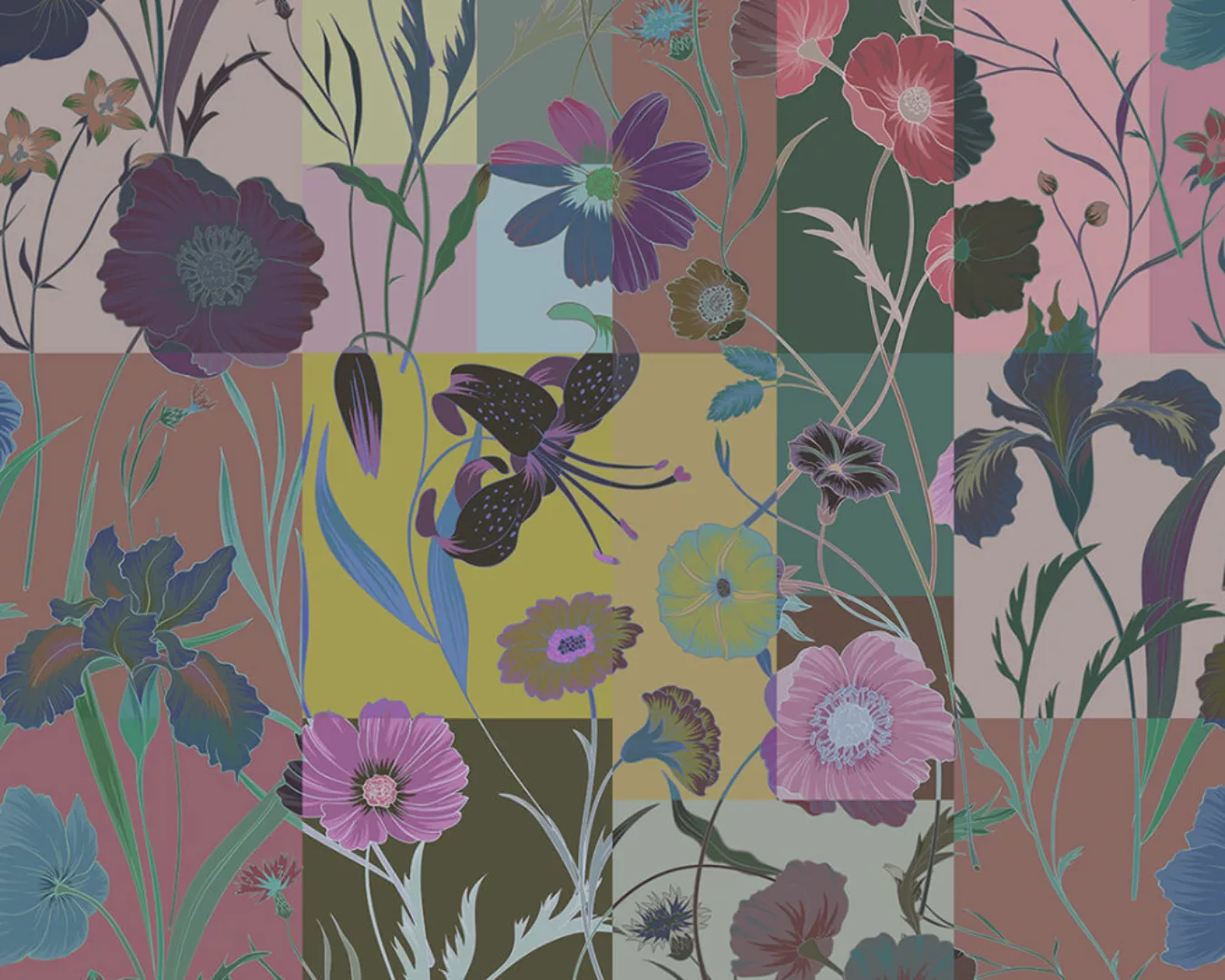 Fototapete "floral patch 3" 5,00x2,50 m / Glattvlies Brillant günstig online kaufen