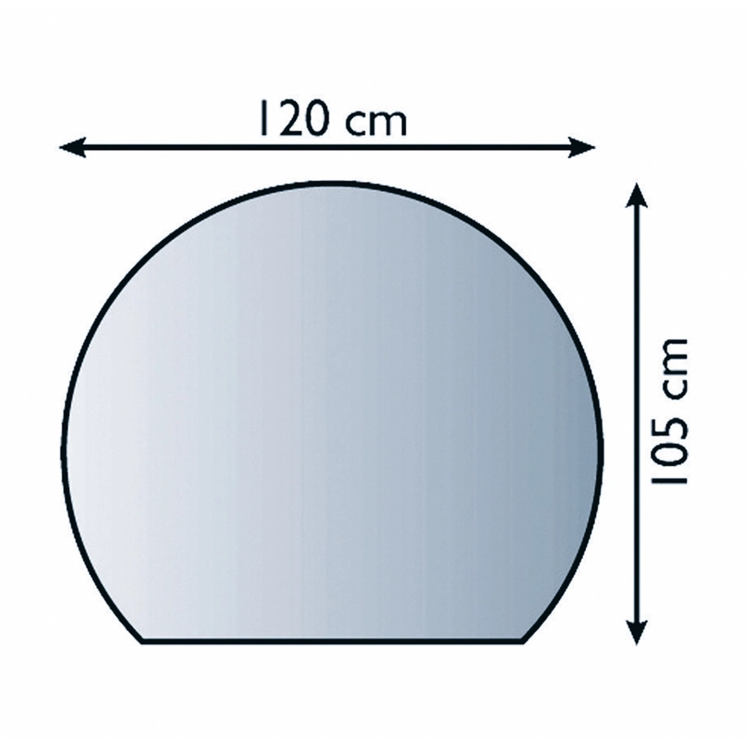 Lienbacher Funkenschutzplatte Glasbodenplatte Halbrund 8mm Stärke günstig online kaufen