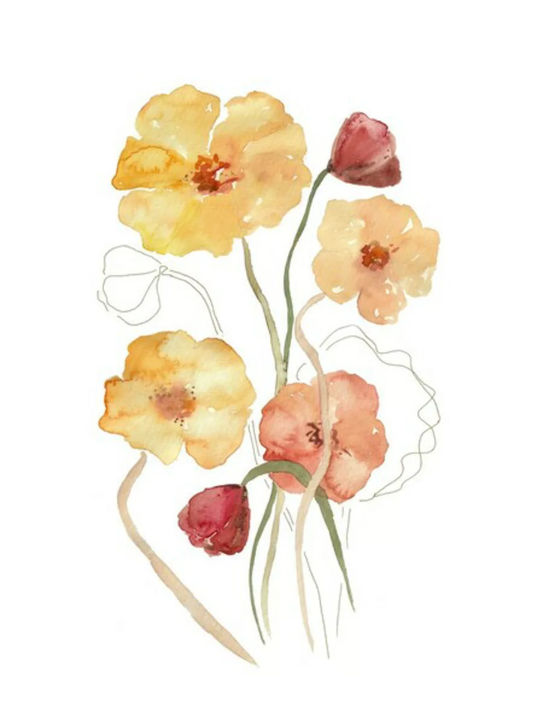 Poster / Leinwandbild - Blumen Bouquet günstig online kaufen