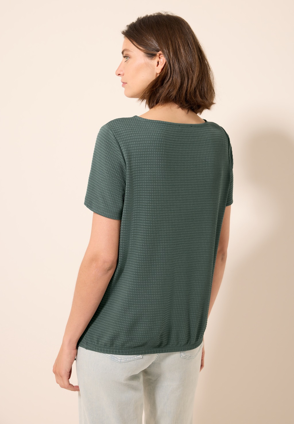 Cecil T-Shirt, mit Materialmix günstig online kaufen