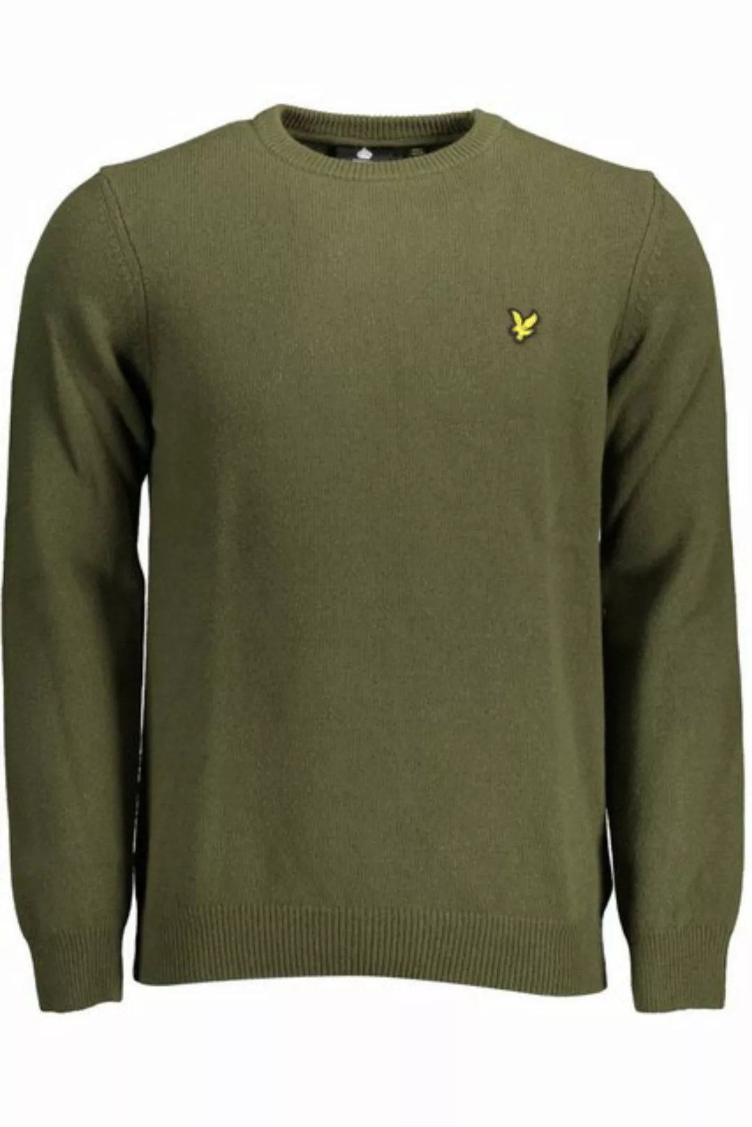 Lyle & Scott Strickpullover Grüner Herrenpullover: Langarm, Rundhalsausschn günstig online kaufen