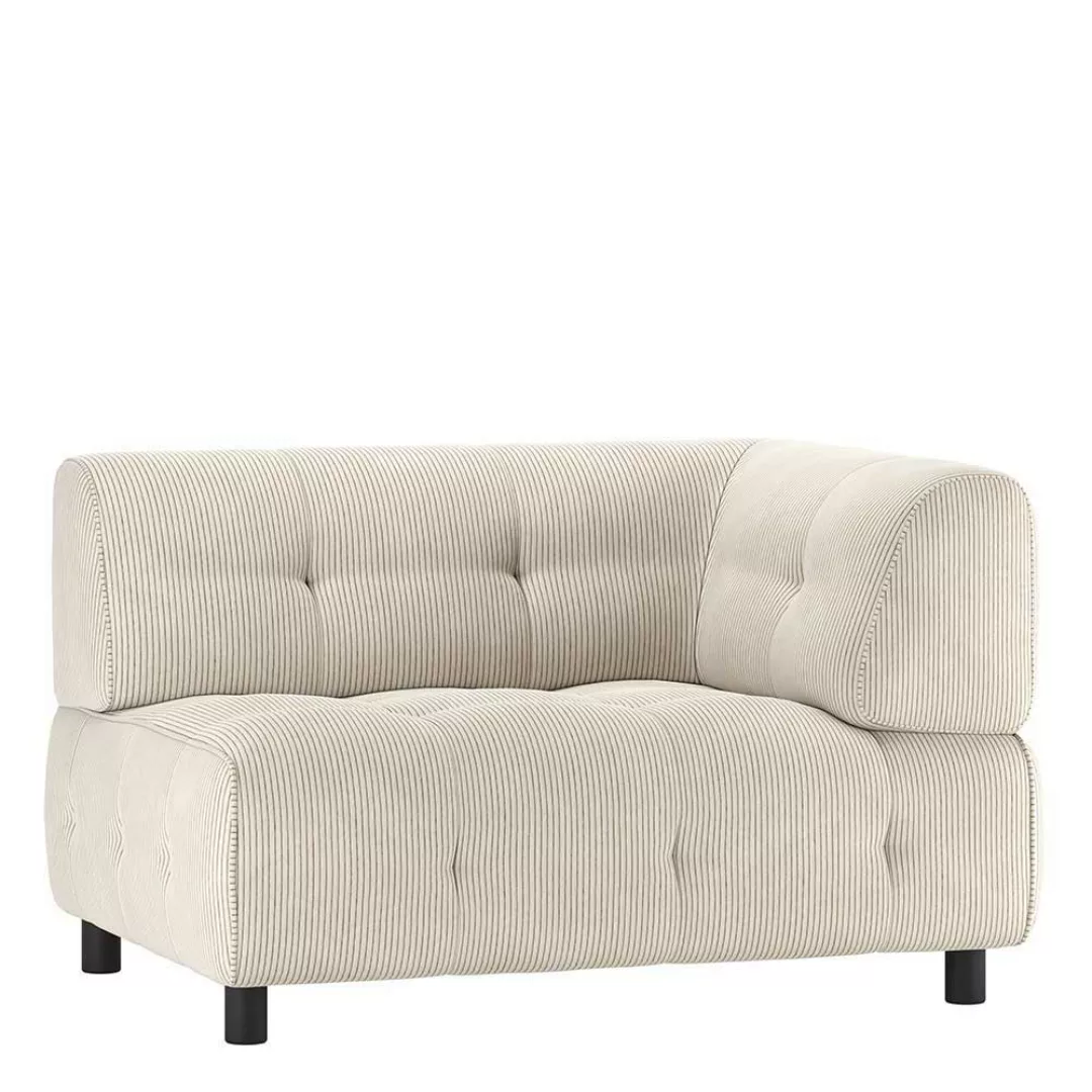 Cordsofa Element Hellgrau in modernem Design 122 cm breit günstig online kaufen