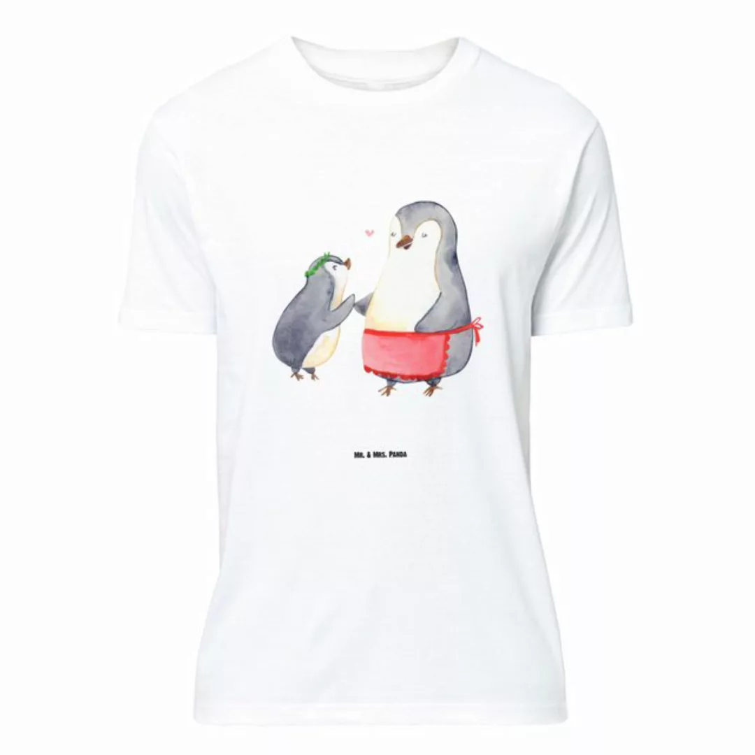 Mr. & Mrs. Panda T-Shirt Pinguin mit Kind - Weiß - Geschenk, Geburststag, M günstig online kaufen