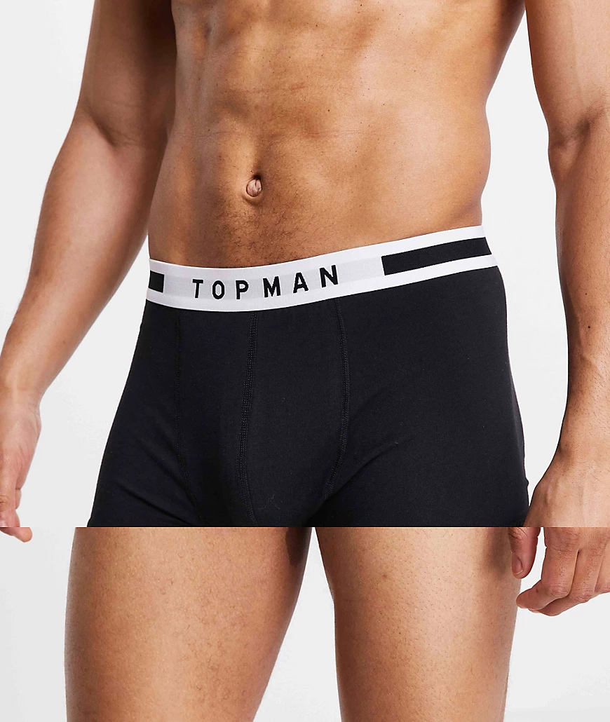 Topman – Elegante Unterhosen mit Bund in Schwarz günstig online kaufen
